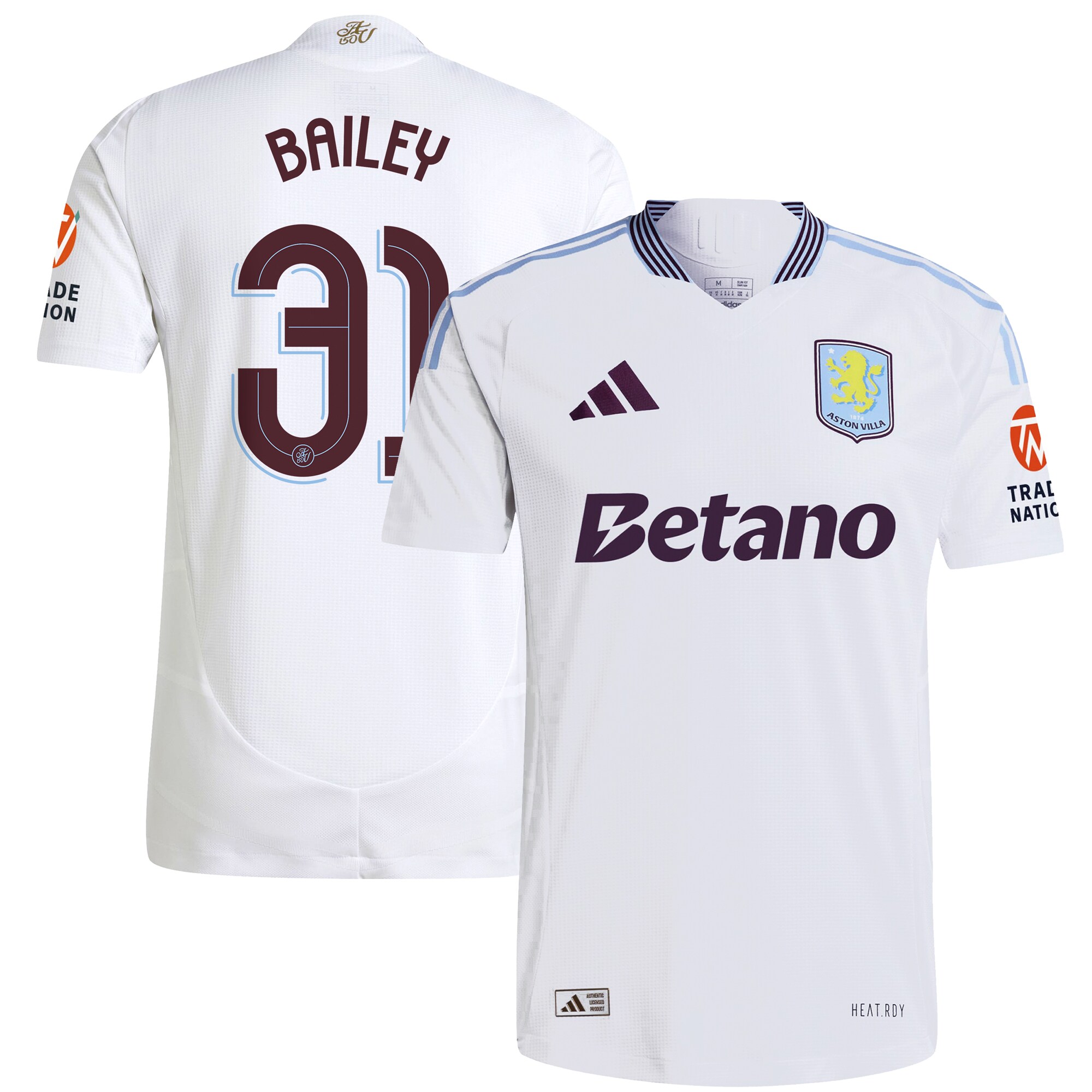 Explore the aston villa adidas away authentic shirt 2024-25 with bailey 31 cup printing Collection of Aston Villa jerseys. Authentic, high-quality football shirts for every supporter, available worldwide.