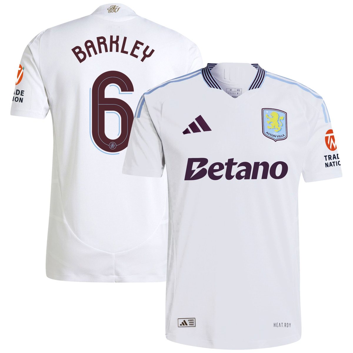 Explore the aston villa adidas away authentic shirt 2024-25 with barkley 6 cup printing Collection of Aston Villa jerseys. Authentic, high-quality football shirts for every supporter, available worldwide.