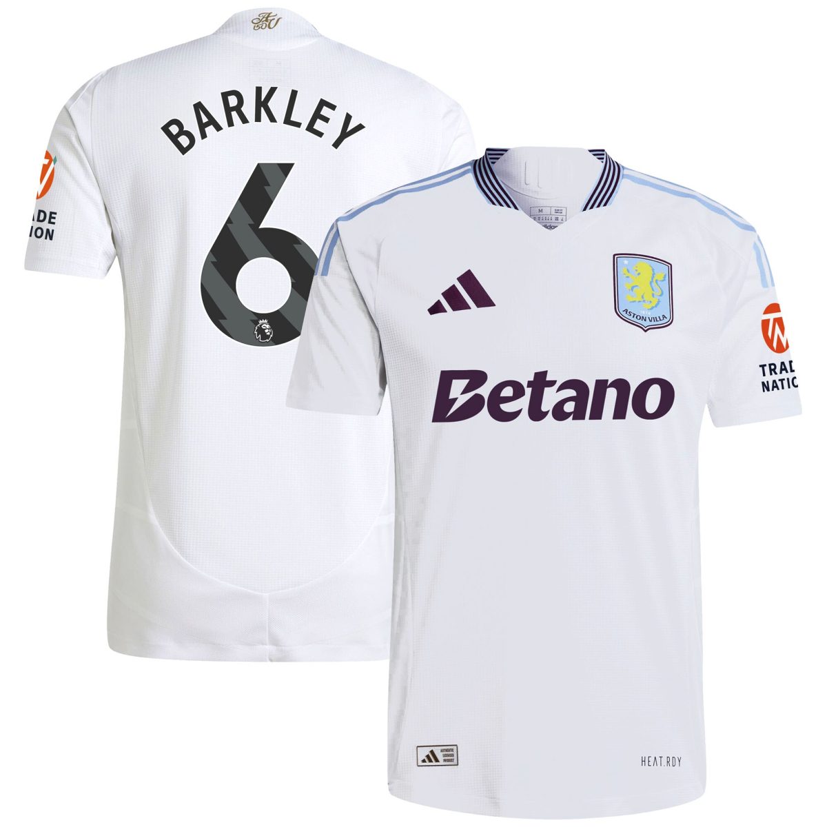 Explore the aston villa adidas away authentic shirt 2024-25 with barkley 6 printing Collection of Aston Villa jerseys. Authentic, high-quality football shirts for every supporter, available worldwide.