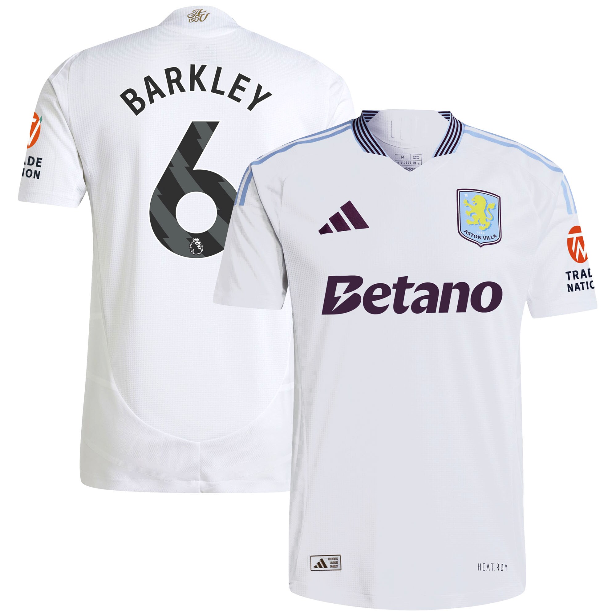 Explore the aston villa adidas away authentic shirt 2024-25 with barkley 6 printing Collection of Aston Villa jerseys. Authentic, high-quality football shirts for every supporter, available worldwide.
