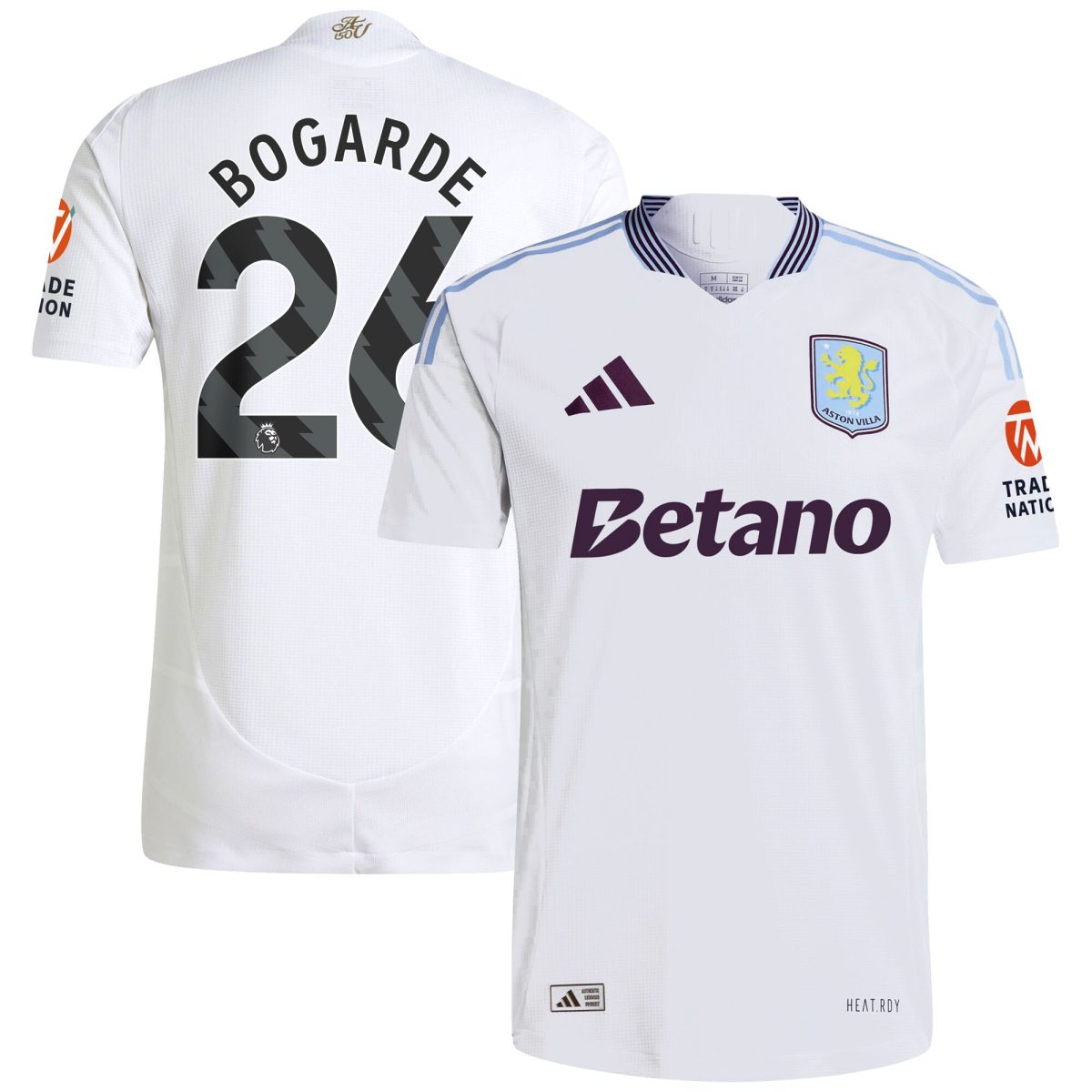 Explore the aston villa adidas away authentic shirt 2024-25 with bogarde 26 printing Collection of Aston Villa jerseys. Authentic, high-quality football shirts for every supporter, available worldwide.