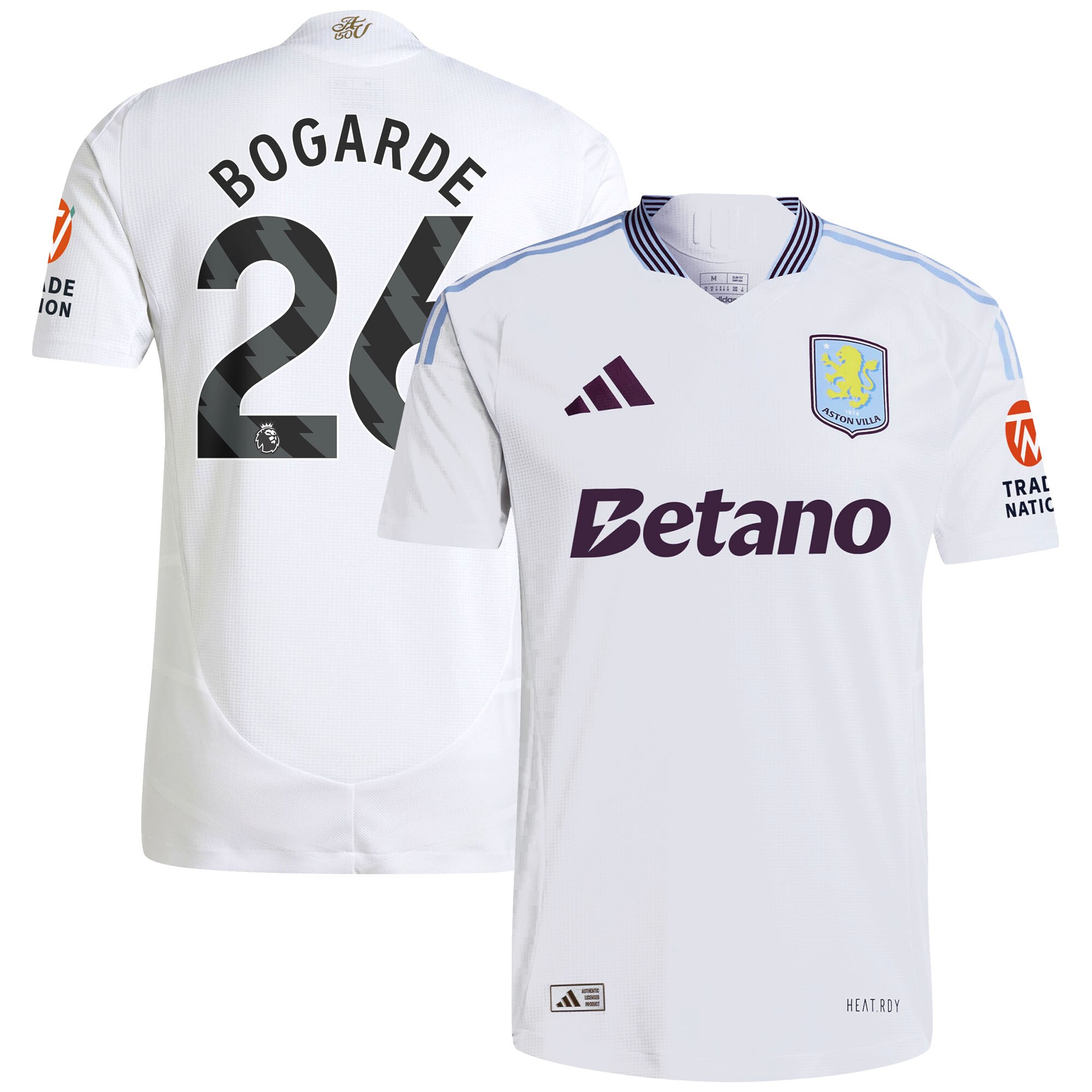 Explore the aston villa adidas away authentic shirt 2024-25 with bogarde 26 printing Collection of Aston Villa jerseys. Authentic, high-quality football shirts for every supporter, available worldwide.