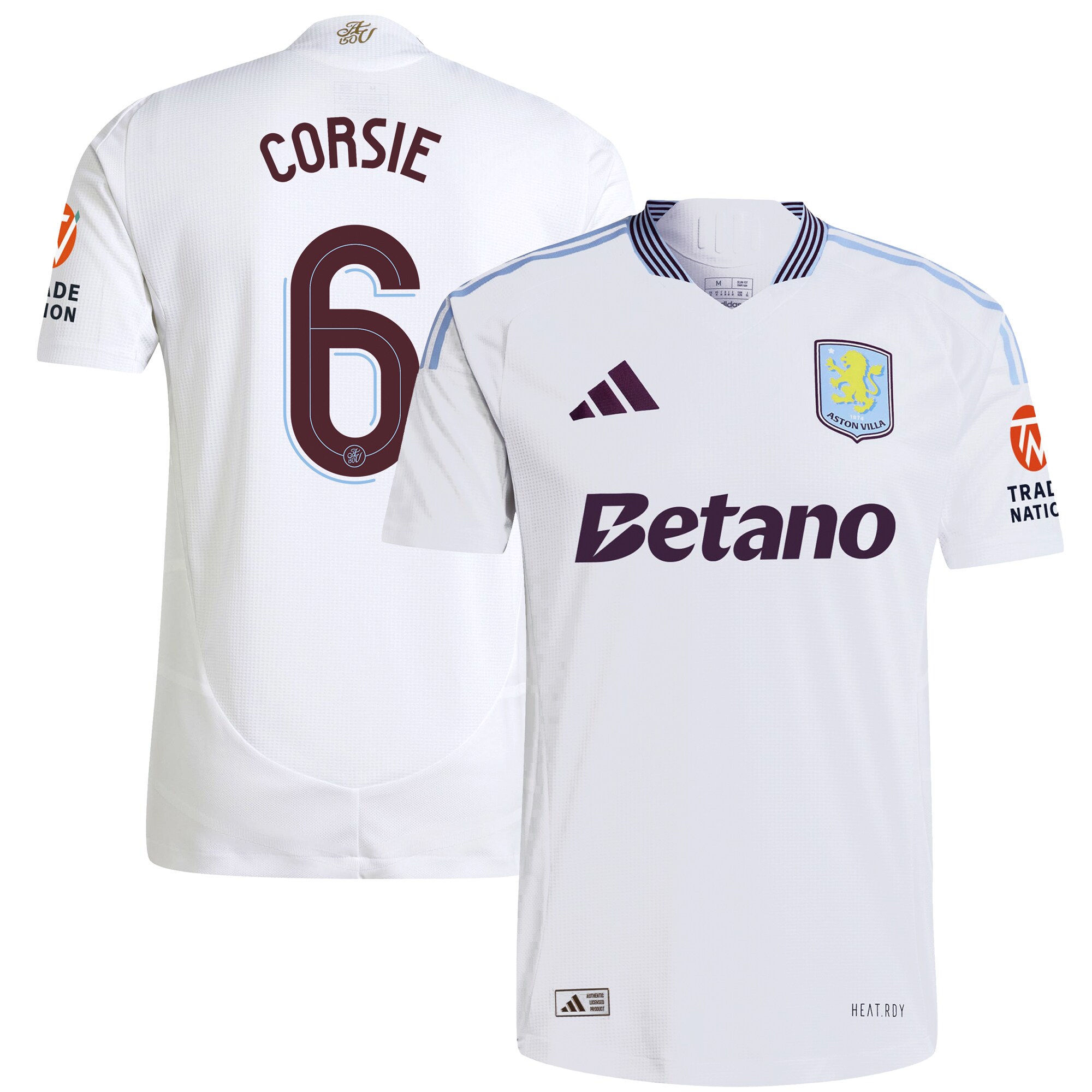 Explore the aston villa adidas away authentic shirt 2024-25 with corsie 6 cup printing Collection of Aston Villa jerseys. Authentic, high-quality football shirts for every supporter, available worldwide.