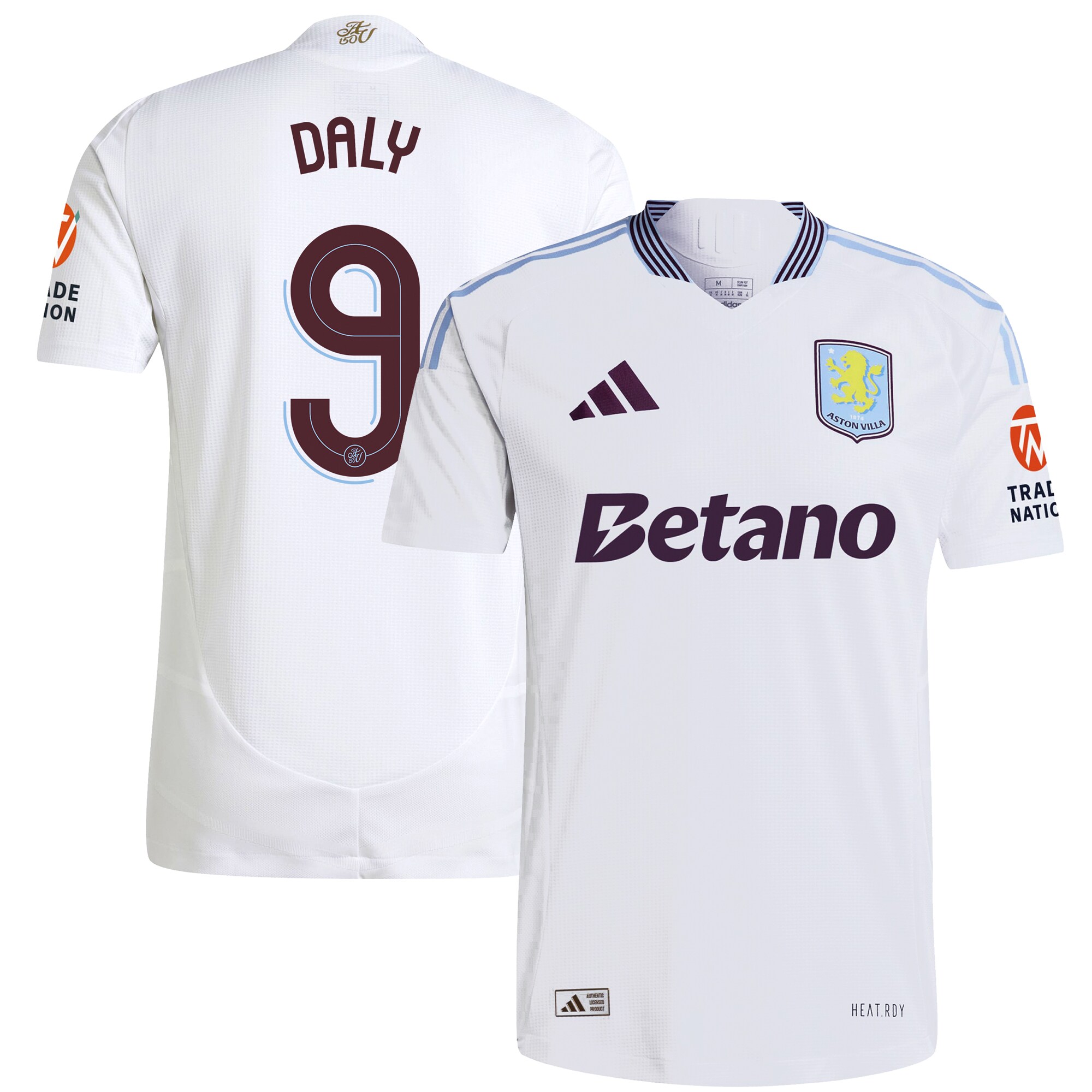 Explore the aston villa adidas away authentic shirt 2024-25 with daly 9 cup printing Collection of Aston Villa jerseys. Authentic, high-quality football shirts for every supporter, available worldwide.