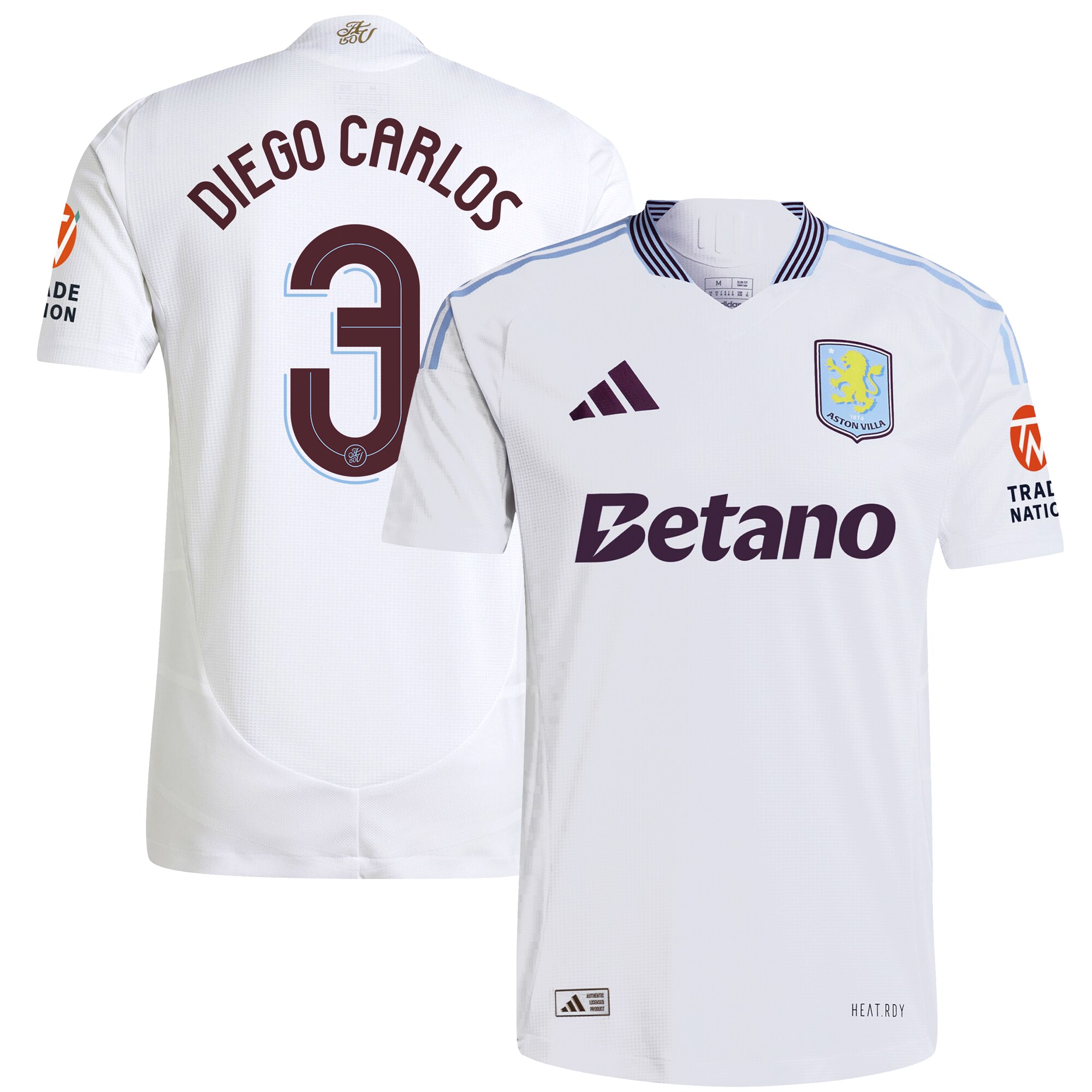 Explore the aston villa adidas away authentic shirt 2024-25 with diego carlos 3 cup printing Collection of Aston Villa jerseys. Authentic, high-quality football shirts for every supporter, available worldwide.