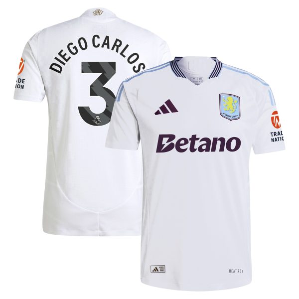 Explore the aston villa adidas away authentic shirt 2024-25 with diego carlos 3 printing Collection of Aston Villa jerseys. Authentic, high-quality football shirts for every supporter, available worldwide.