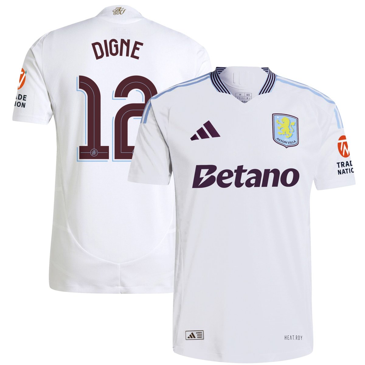 Explore the aston villa adidas away authentic shirt 2024-25 with digne 12 cup printing Collection of Aston Villa jerseys. Authentic, high-quality football shirts for every supporter, available worldwide.
