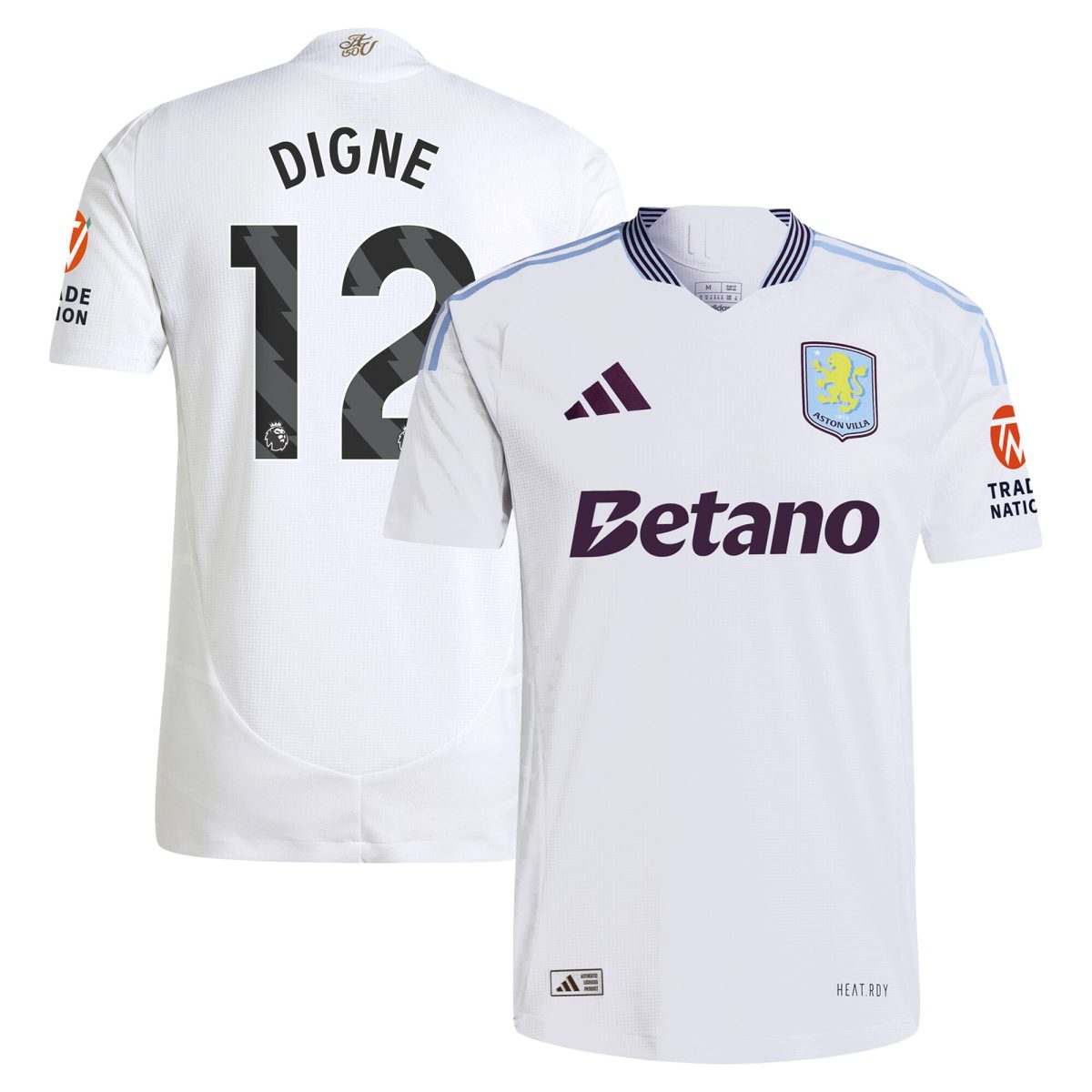 Explore the aston villa adidas away authentic shirt 2024-25 with digne 12 printing Collection of Aston Villa jerseys. Authentic, high-quality football shirts for every supporter, available worldwide.