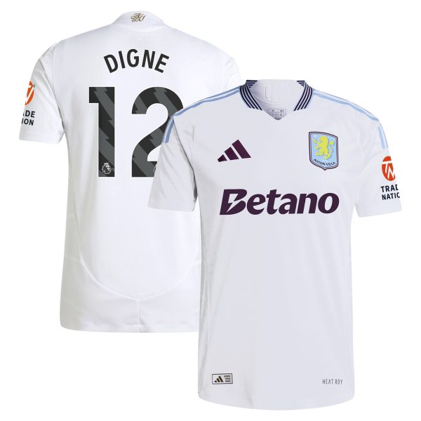 Explore the aston villa adidas away authentic shirt 2024-25 with digne 12 printing Collection of Aston Villa jerseys. Authentic, high-quality football shirts for every supporter, available worldwide.