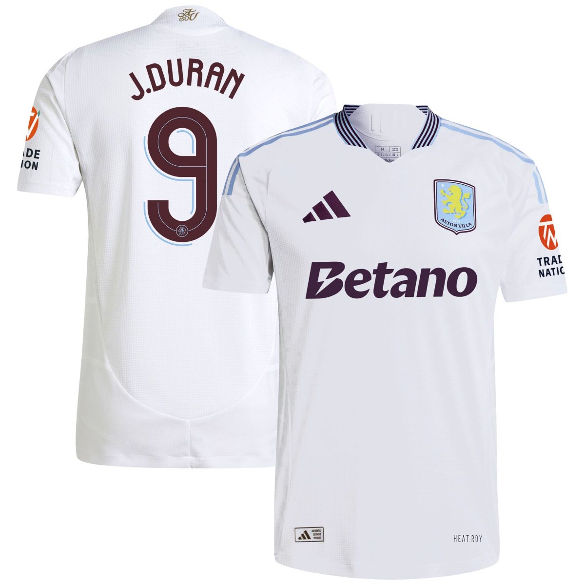 Explore the aston villa adidas away authentic shirt 2024-25 with duran 9 cup printing Collection of Aston Villa jerseys. Authentic, high-quality football shirts for every supporter, available worldwide.