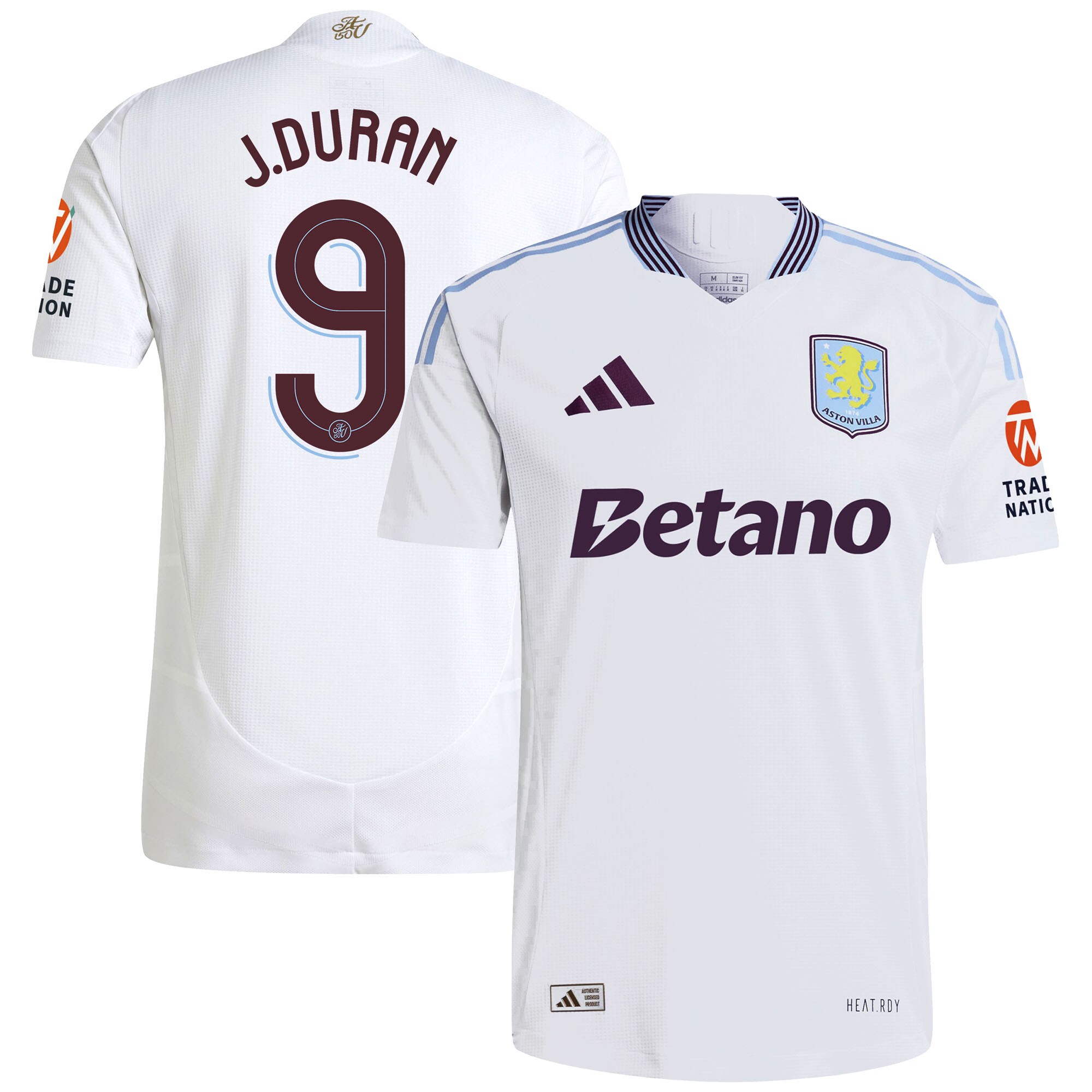 Explore the aston villa adidas away authentic shirt 2024-25 with duran 9 cup printing Collection of Aston Villa jerseys. Authentic, high-quality football shirts for every supporter, available worldwide.