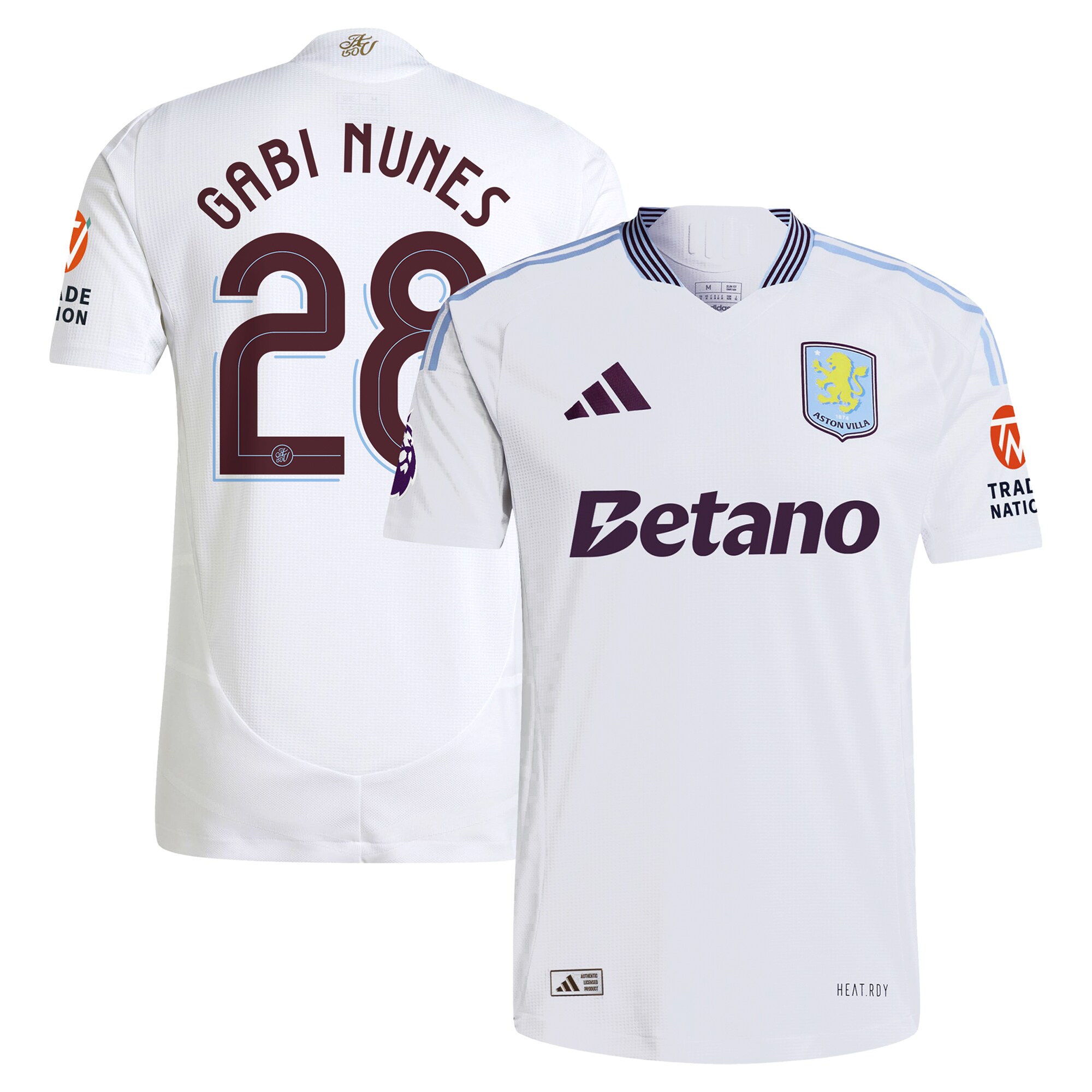 Explore the aston villa adidas away authentic shirt 2024-25 with gabi nunes 28 cup printing Collection of Aston Villa jerseys. Authentic, high-quality football shirts for every supporter, available worldwide.