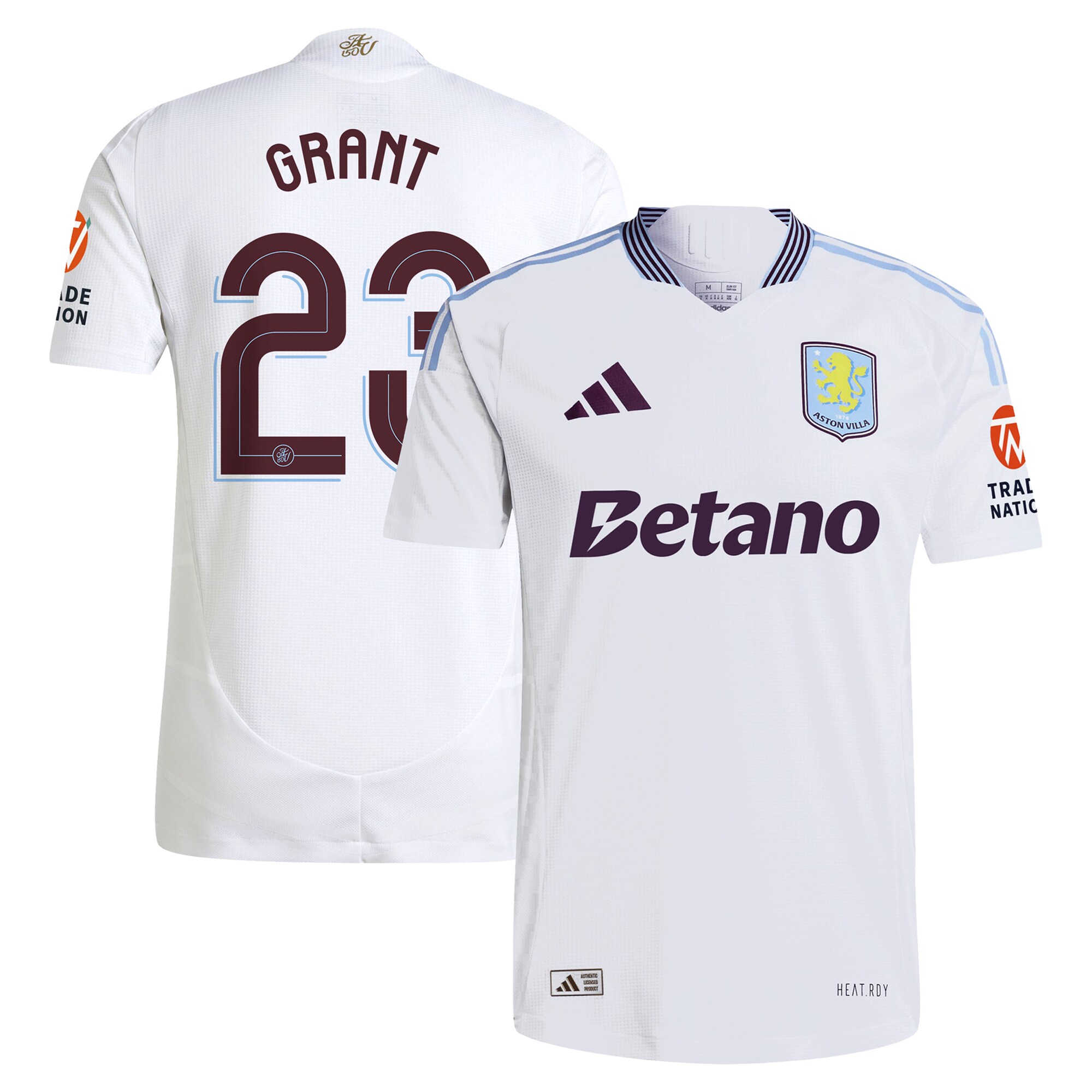 Explore the aston villa adidas away authentic shirt 2024-25 with grant 23 cup printing Collection of Aston Villa jerseys. Authentic, high-quality football shirts for every supporter, available worldwide.