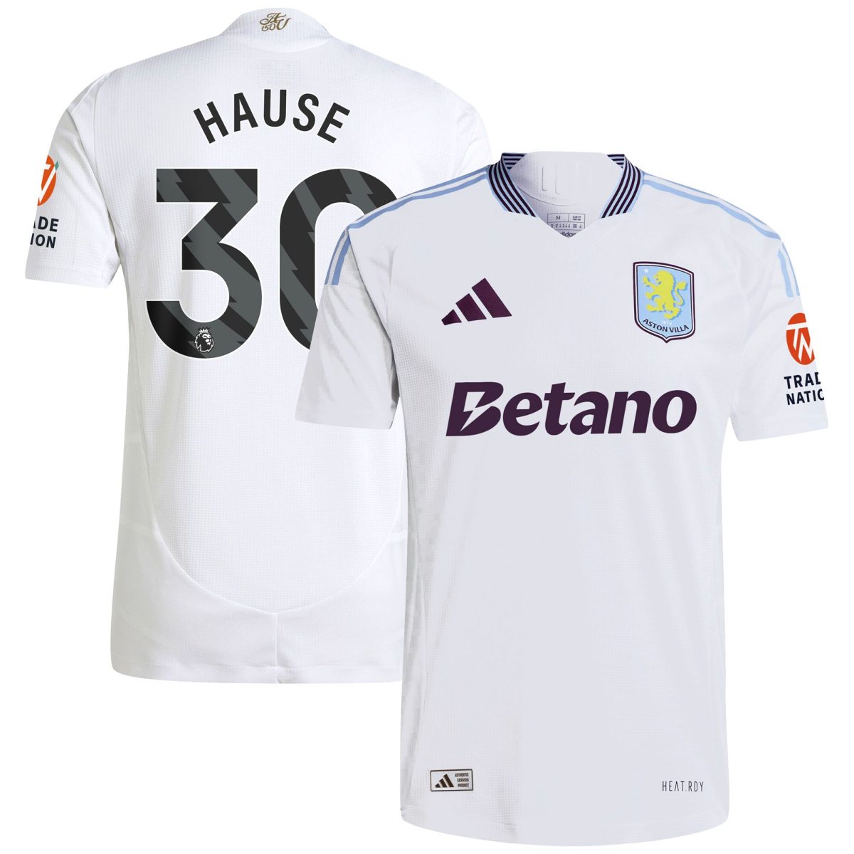 Explore the aston villa adidas away authentic shirt 2024-25 with hause 30 printing Collection of Aston Villa jerseys. Authentic, high-quality football shirts for every supporter, available worldwide.