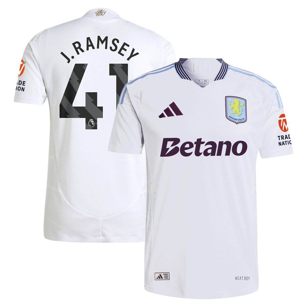 Explore the aston villa adidas away authentic shirt 2024-25 with j. ramsey 41 printing Collection of Aston Villa jerseys. Authentic, high-quality football shirts for every supporter, available worldwide.