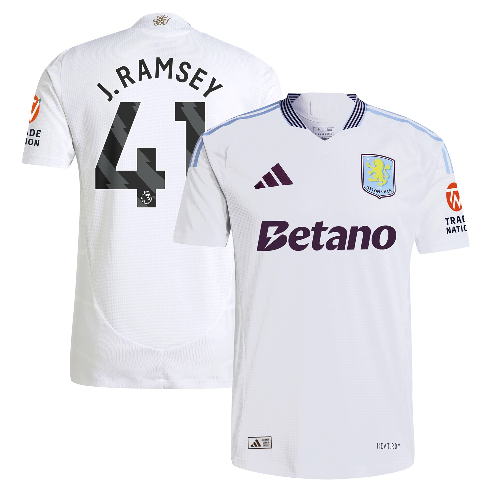 Explore the aston villa adidas away authentic shirt 2024-25 with j. ramsey 41 printing Collection of Aston Villa jerseys. Authentic, high-quality football shirts for every supporter, available worldwide.