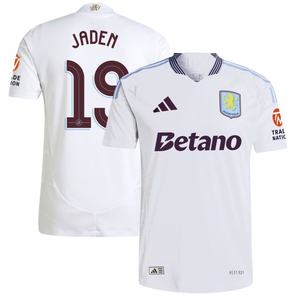 Explore the aston villa adidas away authentic shirt 2024-25 with jaden 19 cup printing Collection of Aston Villa jerseys. Authentic, high-quality football shirts for every supporter, available worldwide.