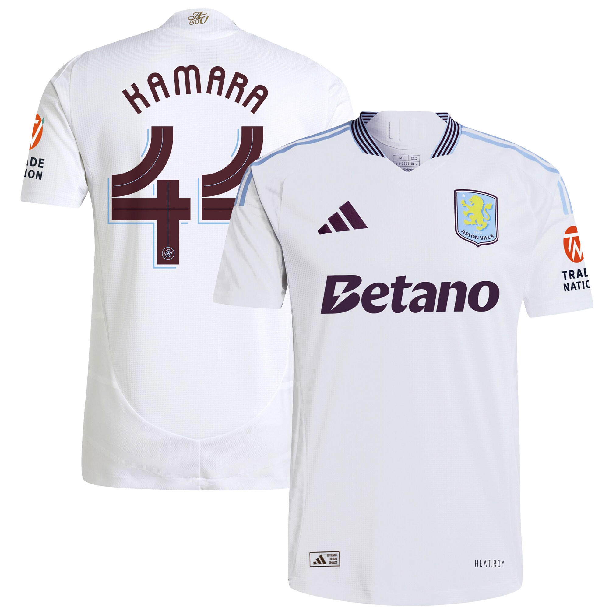 Explore the aston villa adidas away authentic shirt 2024-25 with kamara 44 cup printing Collection of Aston Villa jerseys. Authentic, high-quality football shirts for every supporter, available worldwide.