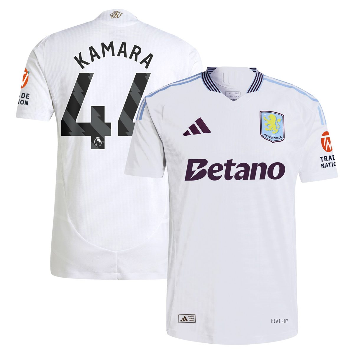 Explore the aston villa adidas away authentic shirt 2024-25 with kamara 44 printing Collection of Aston Villa jerseys. Authentic, high-quality football shirts for every supporter, available worldwide.