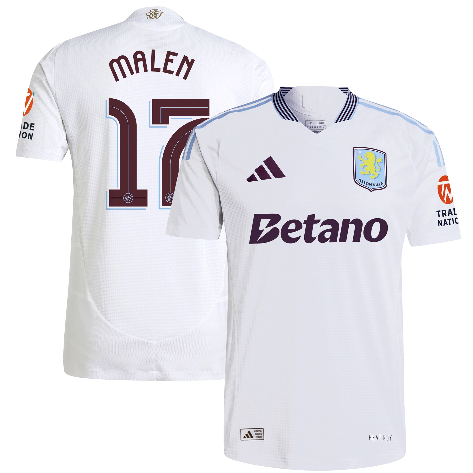 Explore the aston villa adidas away authentic shirt 2024-25 with malen 17 cup printing Collection of Aston Villa jerseys. Authentic, high-quality football shirts for every supporter, available worldwide.