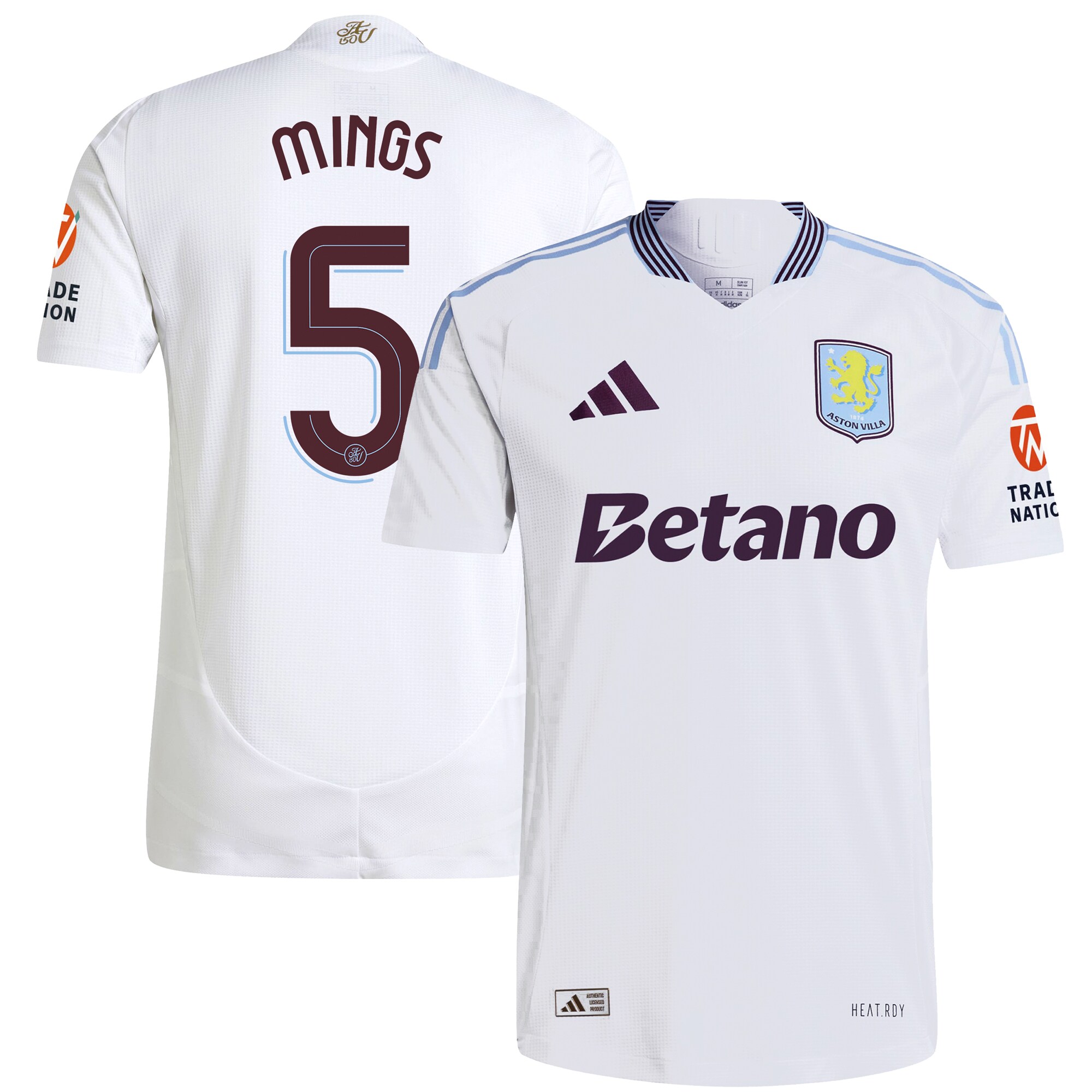 Explore the aston villa adidas away authentic shirt 2024-25 with mings 5 cup printing Collection of Aston Villa jerseys. Authentic, high-quality football shirts for every supporter, available worldwide.