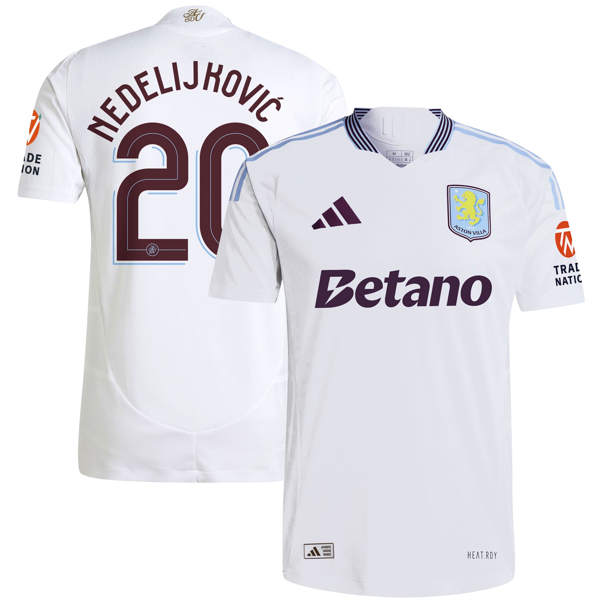 Explore the aston villa adidas away authentic shirt 2024-25 with nedeljković 20 cup printing Collection of Aston Villa jerseys. Authentic, high-quality football shirts for every supporter, available worldwide.