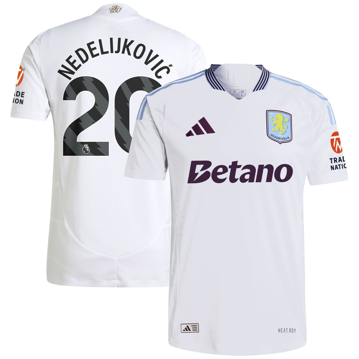 Explore the aston villa adidas away authentic shirt 2024-25 with nedeljković 20 printing Collection of Aston Villa jerseys. Authentic, high-quality football shirts for every supporter, available worldwide.