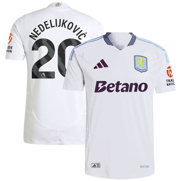 Explore the aston villa adidas away authentic shirt 2024-25 with nedeljković 20 printing Collection of Aston Villa jerseys. Authentic, high-quality football shirts for every supporter, available worldwide.