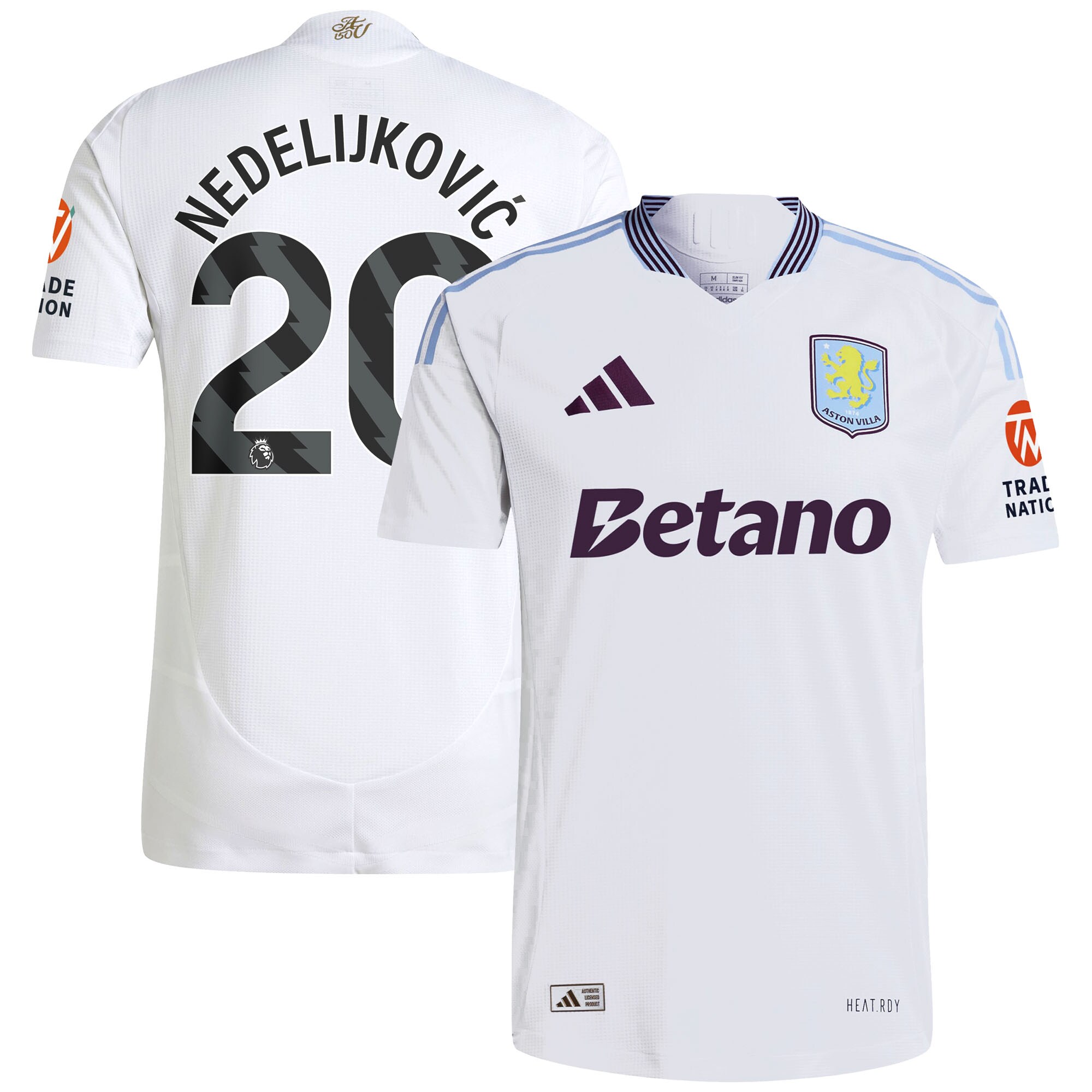 Explore the aston villa adidas away authentic shirt 2024-25 with nedeljković 20 printing Collection of Aston Villa jerseys. Authentic, high-quality football shirts for every supporter, available worldwide.