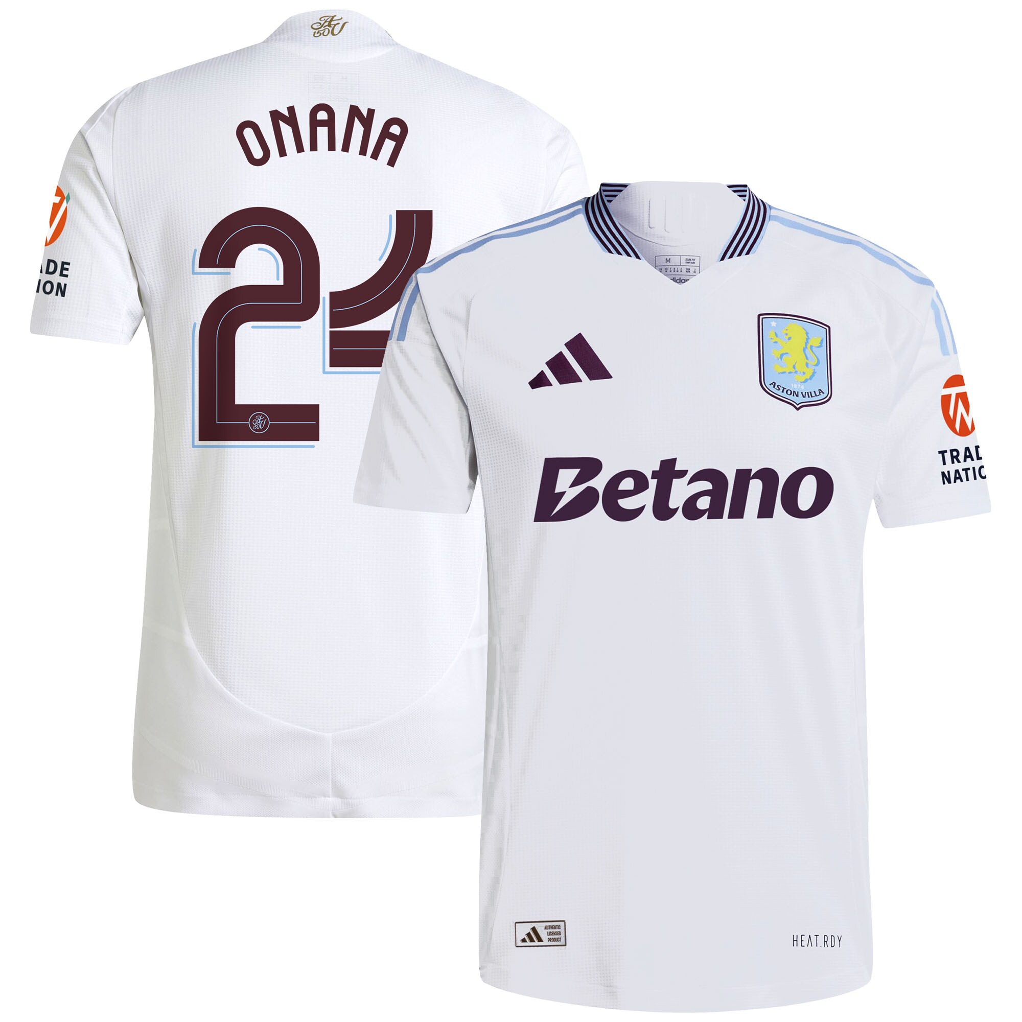 Explore the aston villa adidas away authentic shirt 2024-25 with onana 24 cup printing Collection of Aston Villa jerseys. Authentic, high-quality football shirts for every supporter, available worldwide.