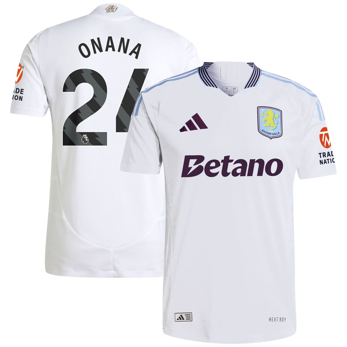 Explore the aston villa adidas away authentic shirt 2024-25 with onana 24 printing Collection of Aston Villa jerseys. Authentic, high-quality football shirts for every supporter, available worldwide.