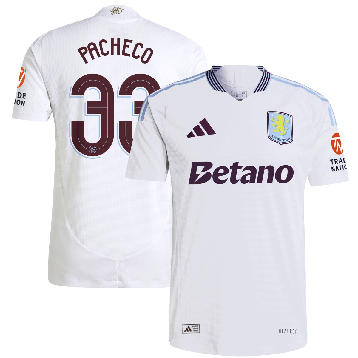 Explore the aston villa adidas away authentic shirt 2024-25 with pacheco 33 cup printing Collection of Aston Villa jerseys. Authentic, high-quality football shirts for every supporter, available worldwide.
