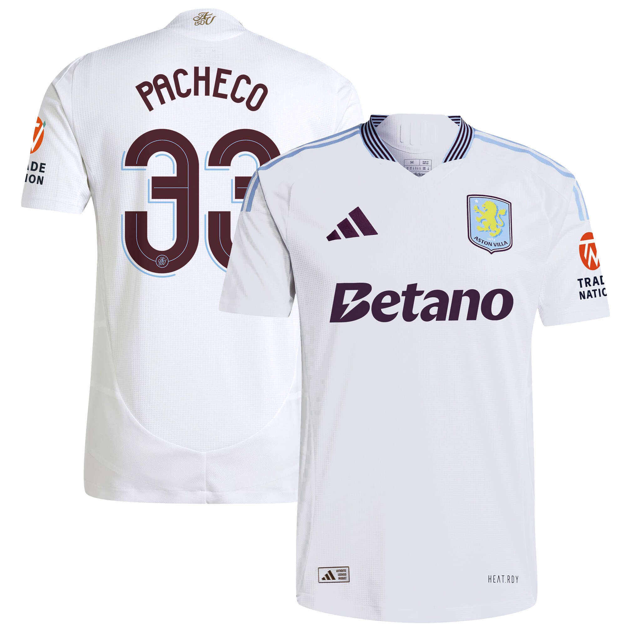 Explore the aston villa adidas away authentic shirt 2024-25 with pacheco 33 cup printing Collection of Aston Villa jerseys. Authentic, high-quality football shirts for every supporter, available worldwide.