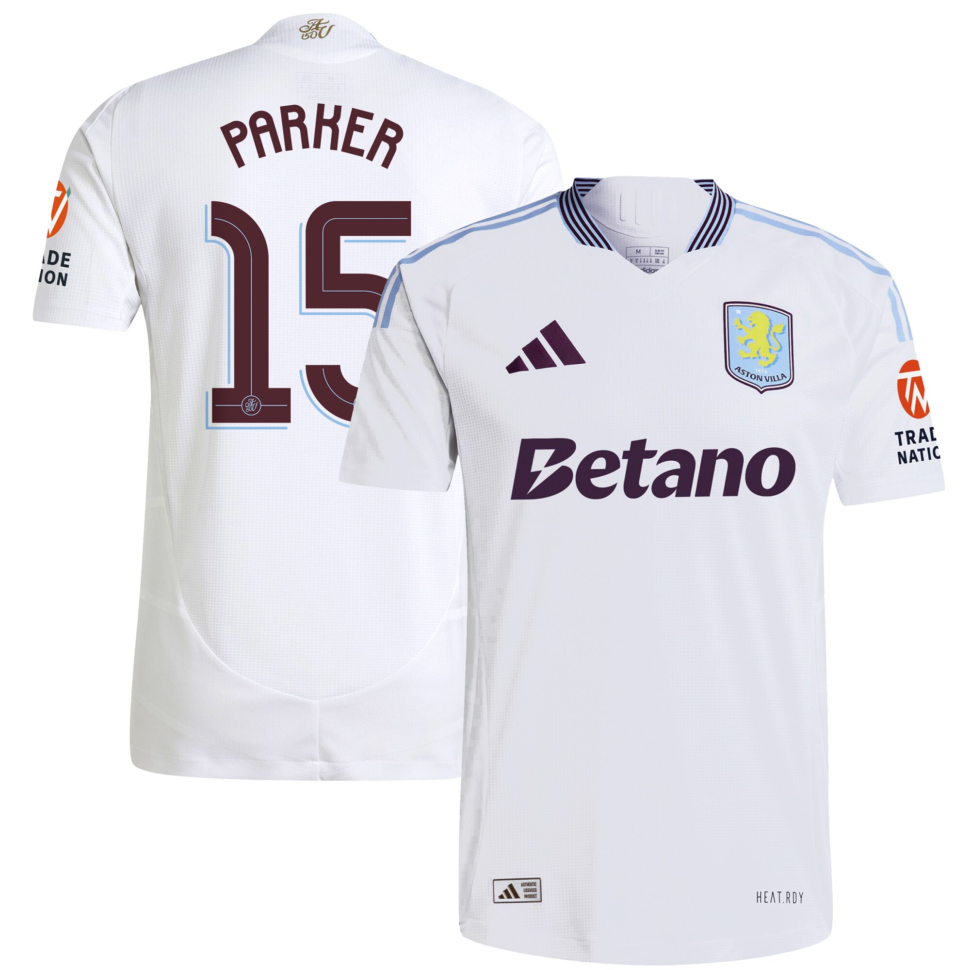Explore the aston villa adidas away authentic shirt 2024-25 with parker 15 cup printing Collection of Aston Villa jerseys. Authentic, high-quality football shirts for every supporter, available worldwide.