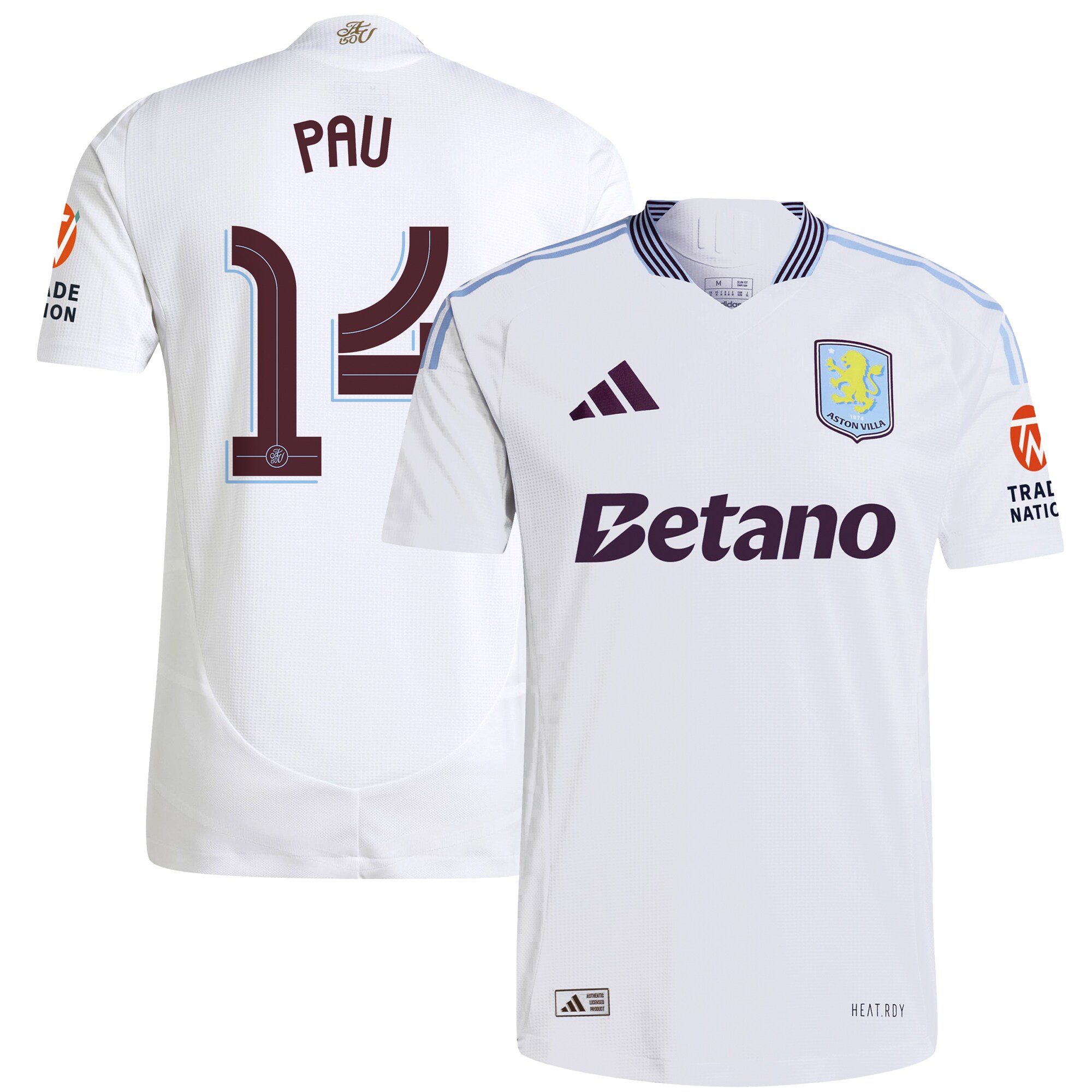 Explore the aston villa adidas away authentic shirt 2024-25 with pau 14 cup printing Collection of Aston Villa jerseys. Authentic, high-quality football shirts for every supporter, available worldwide.