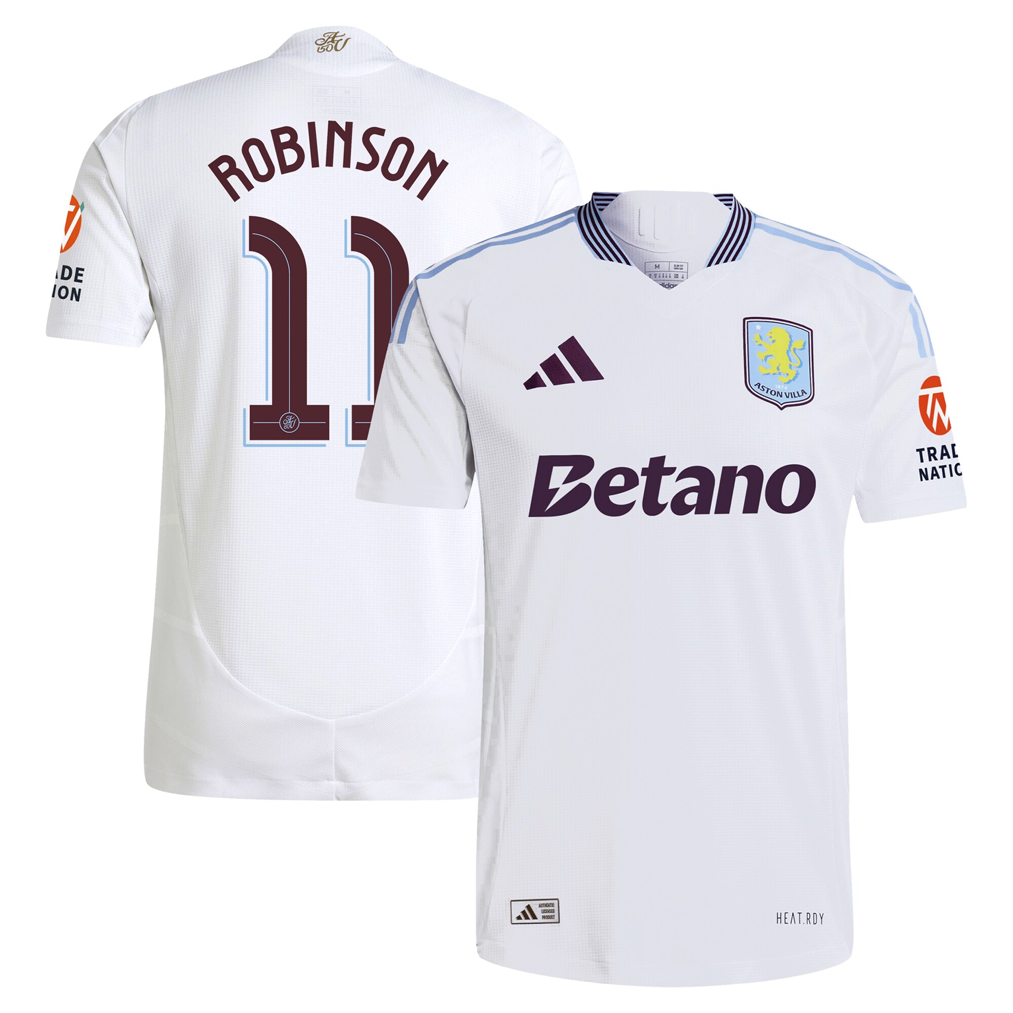 Explore the aston villa adidas away authentic shirt 2024-25 with robinson 11 cup printing Collection of Aston Villa jerseys. Authentic, high-quality football shirts for every supporter, available worldwide.
