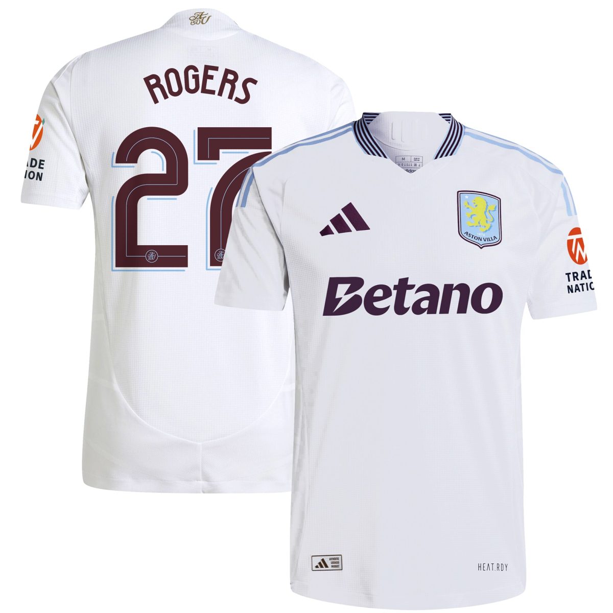 Explore the aston villa adidas away authentic shirt 2024-25 with rogers 27 cup printing Collection of Aston Villa jerseys. Authentic, high-quality football shirts for every supporter, available worldwide.