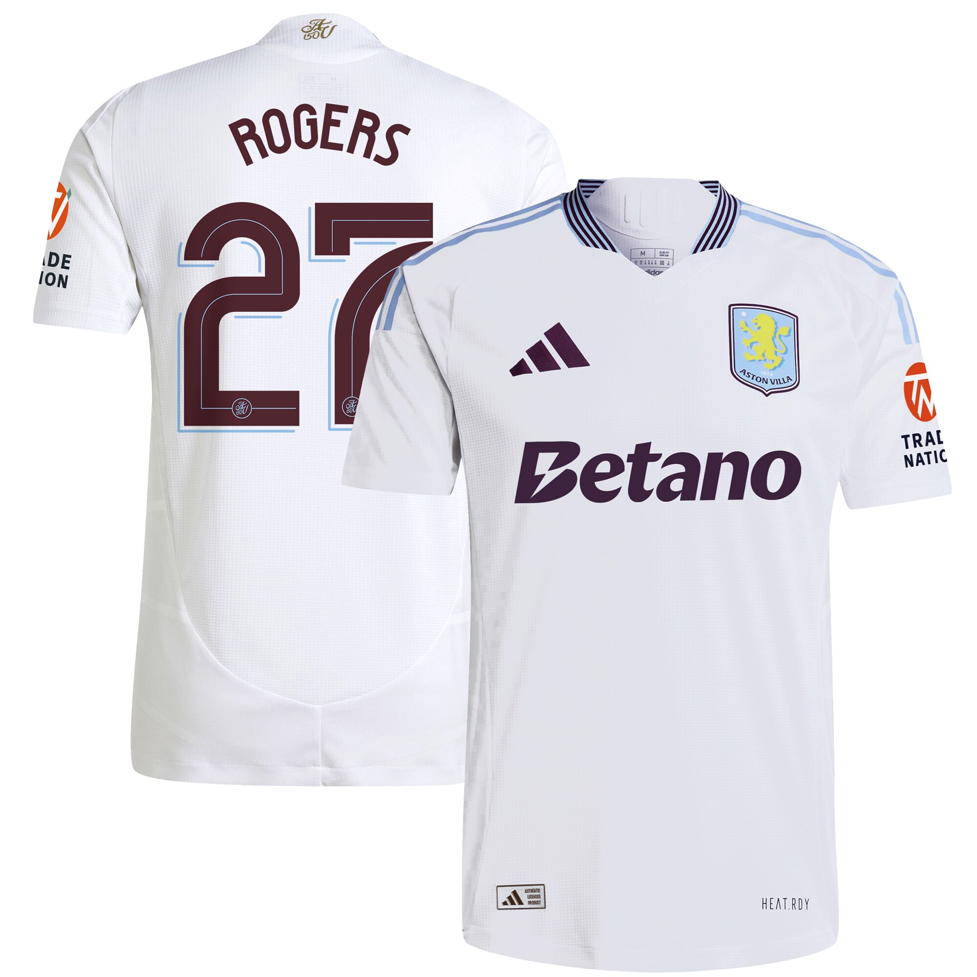 Explore the aston villa adidas away authentic shirt 2024-25 with rogers 27 cup printing Collection of Aston Villa jerseys. Authentic, high-quality football shirts for every supporter, available worldwide.