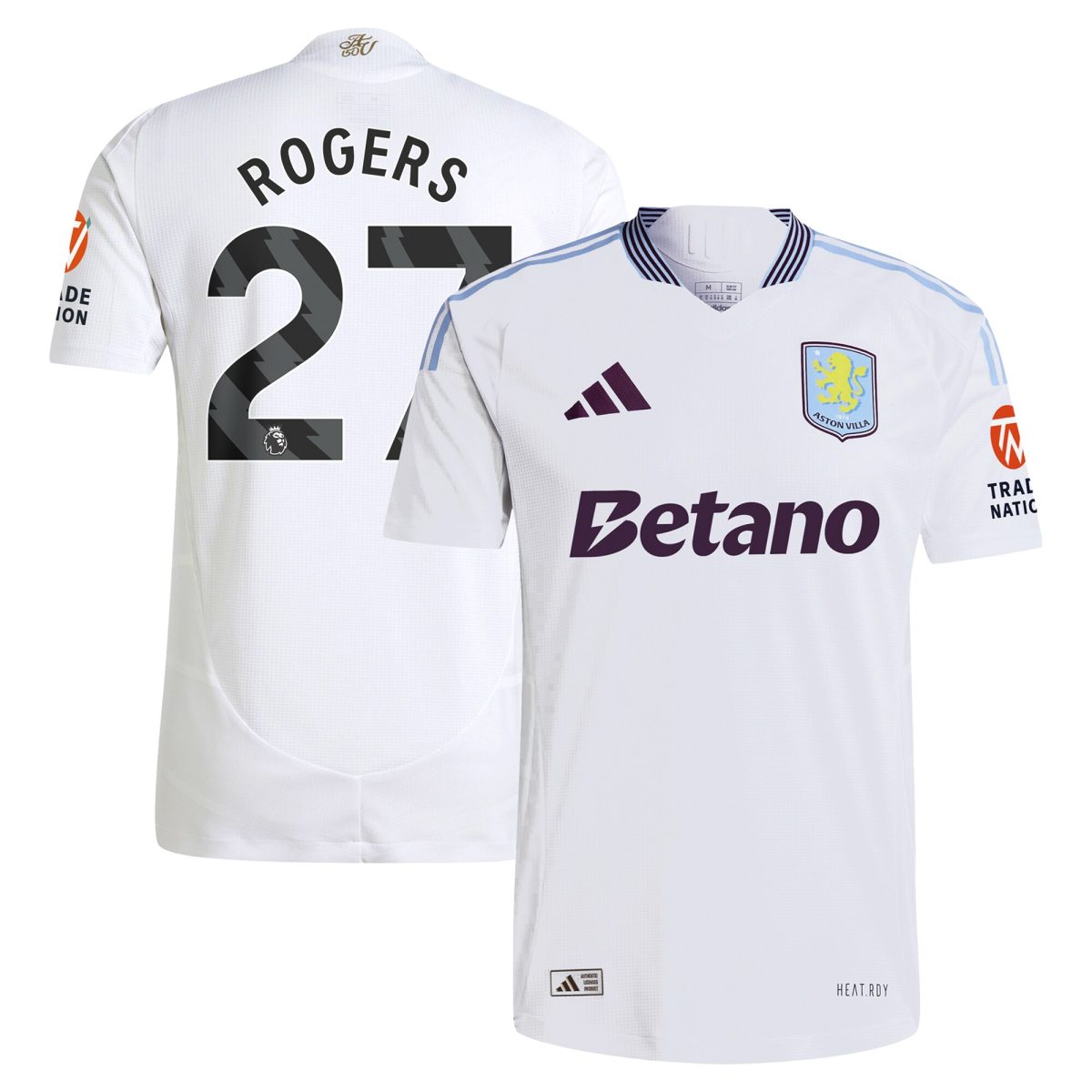 Explore the aston villa adidas away authentic shirt 2024-25 with rogers 27 printing Collection of Aston Villa jerseys. Authentic, high-quality football shirts for every supporter, available worldwide.