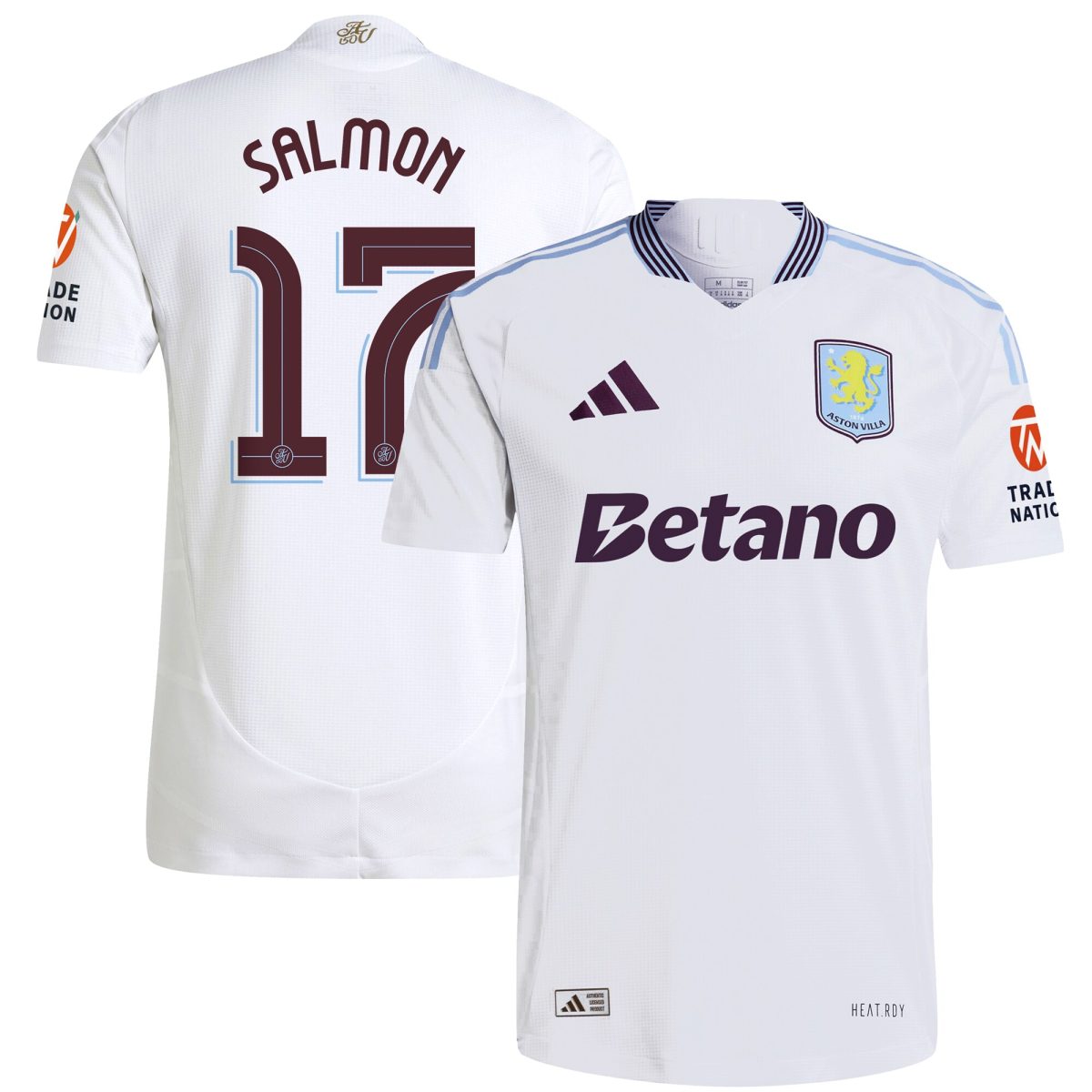Explore the aston villa adidas away authentic shirt 2024-25 with salmon 17 cup printing Collection of Aston Villa jerseys. Authentic, high-quality football shirts for every supporter, available worldwide.