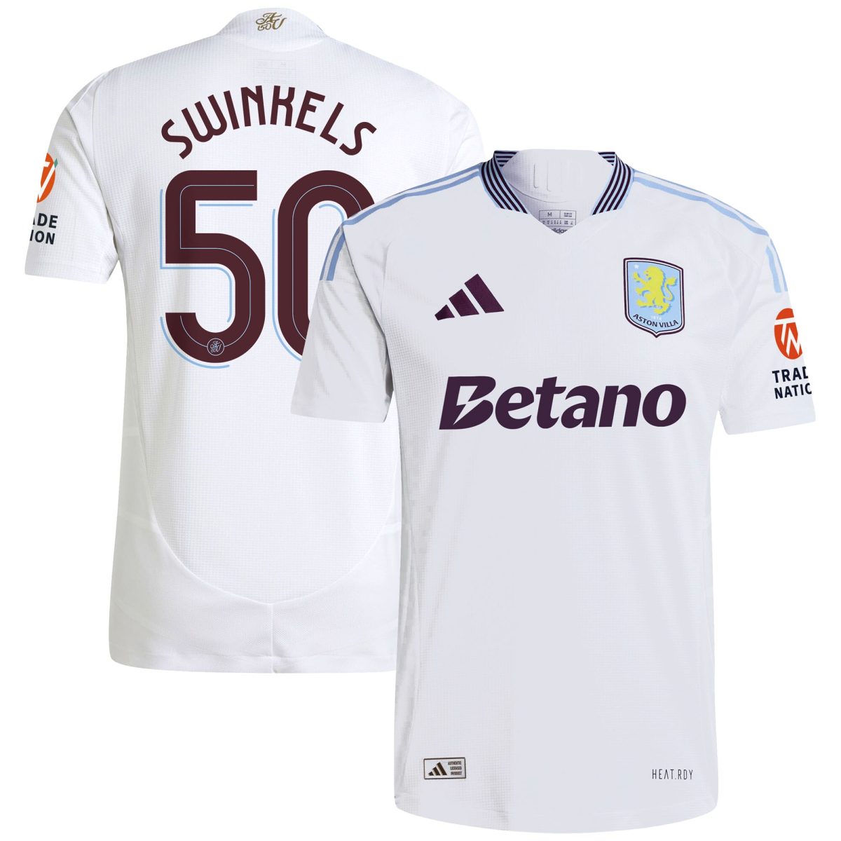Explore the aston villa adidas away authentic shirt 2024-25 with swinkels 50 cup printing Collection of Aston Villa jerseys. Authentic, high-quality football shirts for every supporter, available worldwide.