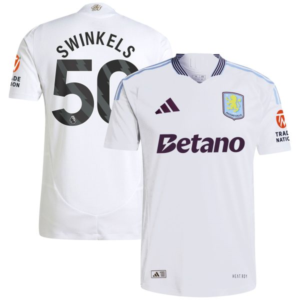 Explore the aston villa adidas away authentic shirt 2024-25 with swinkels 50 printing Collection of Aston Villa jerseys. Authentic, high-quality football shirts for every supporter, available worldwide.