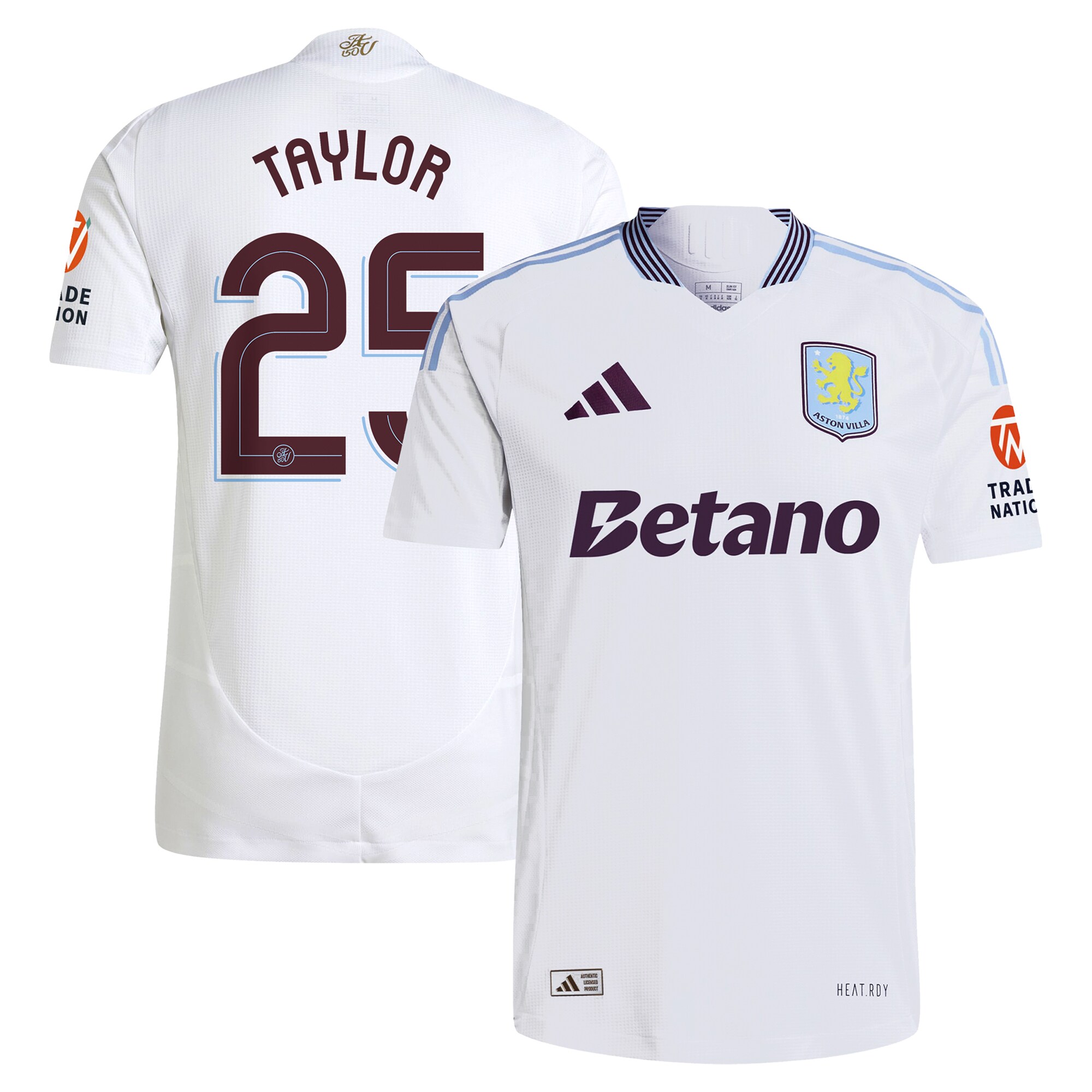 Explore the aston villa adidas away authentic shirt 2024-25 with taylor 25 cup printing Collection of Aston Villa jerseys. Authentic, high-quality football shirts for every supporter, available worldwide.