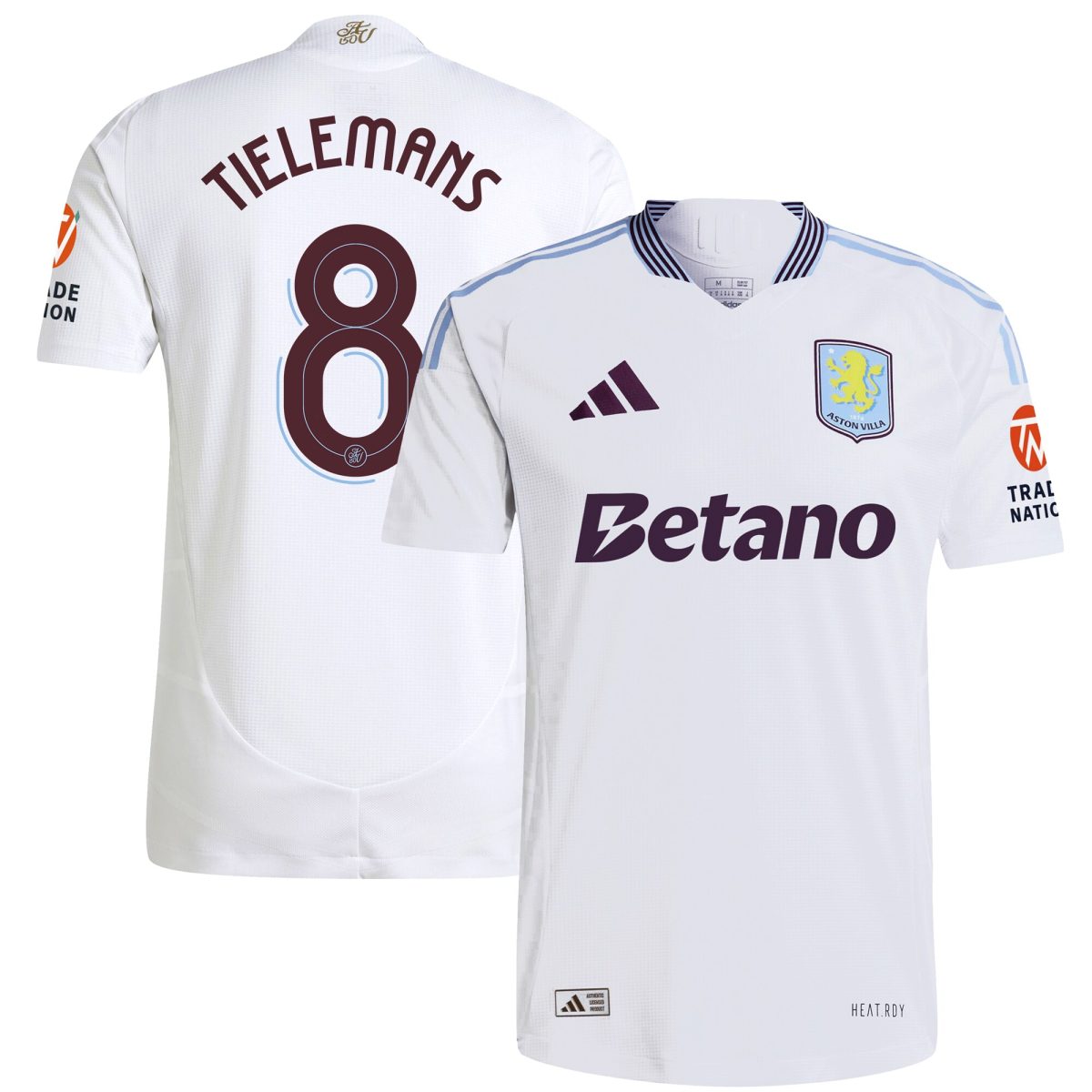 Explore the aston villa adidas away authentic shirt 2024-25 with tielemans 8 cup printing Collection of Aston Villa jerseys. Authentic, high-quality football shirts for every supporter, available worldwide.