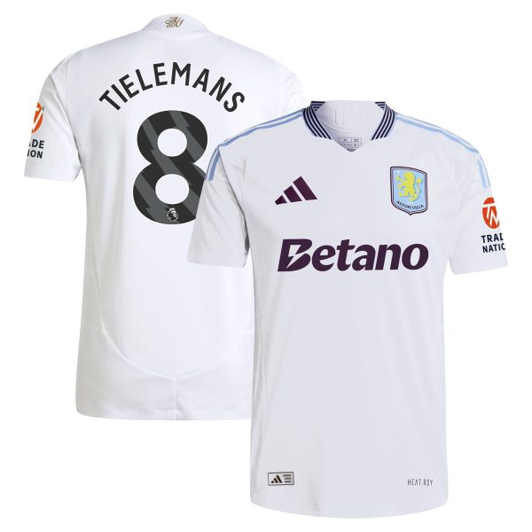 Explore the aston villa adidas away authentic shirt 2024-25 with tielemans 8 printing Collection of Aston Villa jerseys. Authentic, high-quality football shirts for every supporter, available worldwide.