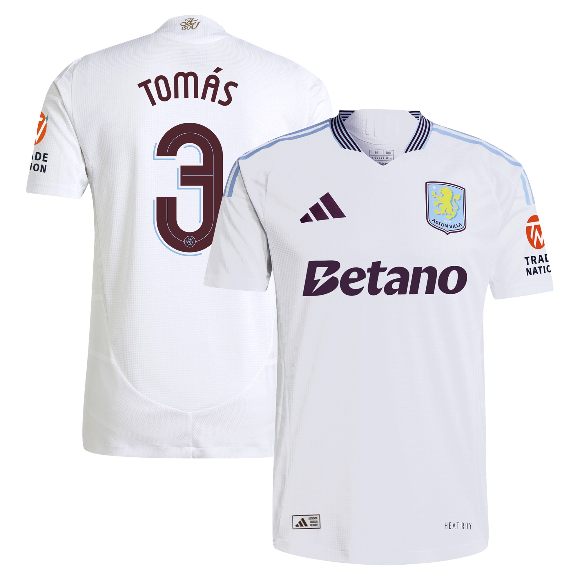 Explore the aston villa adidas away authentic shirt 2024-25 with tomás 3 cup printing Collection of Aston Villa jerseys. Authentic, high-quality football shirts for every supporter, available worldwide.