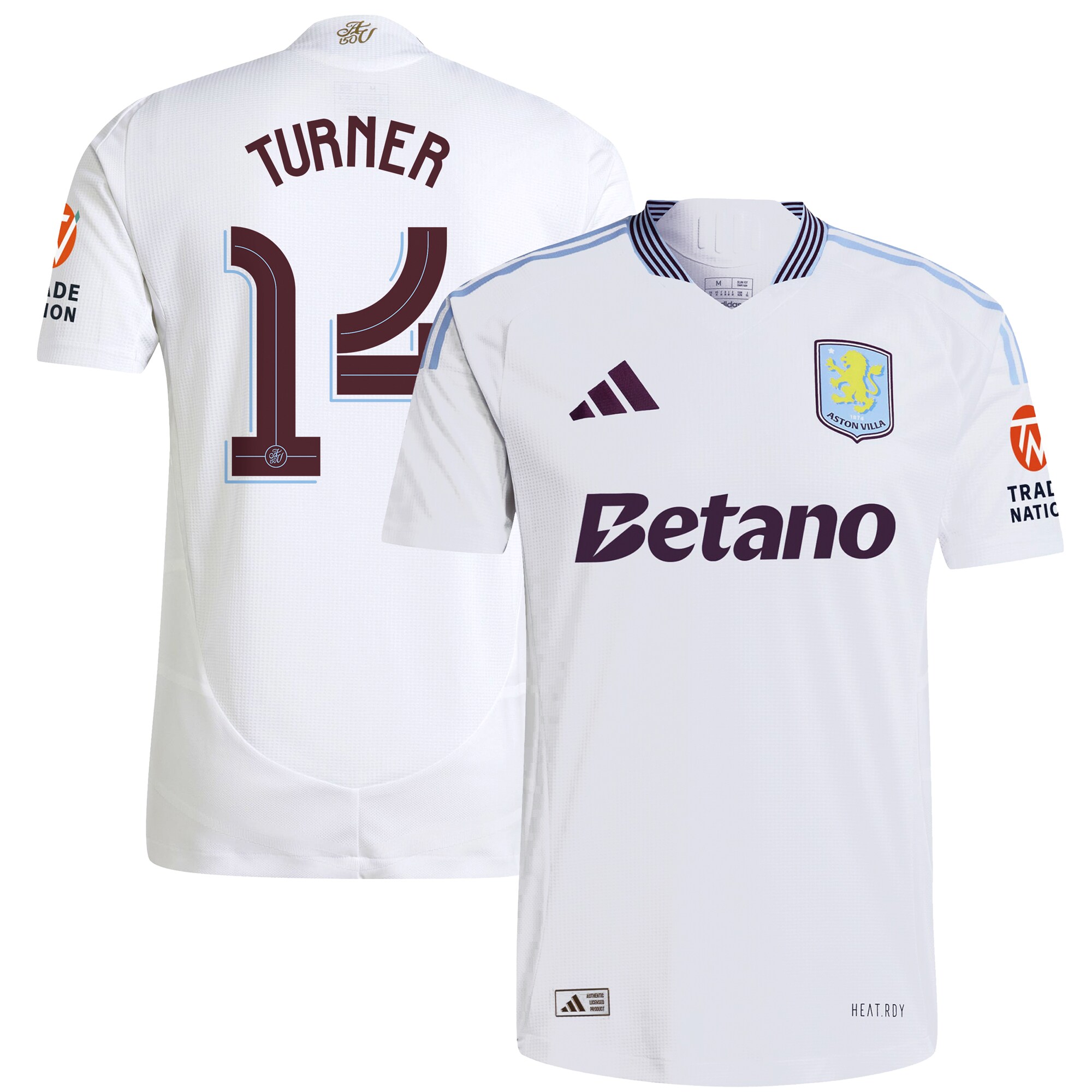 Explore the aston villa adidas away authentic shirt 2024-25 with turner 14 cup printing Collection of Aston Villa jerseys. Authentic, high-quality football shirts for every supporter, available worldwide.