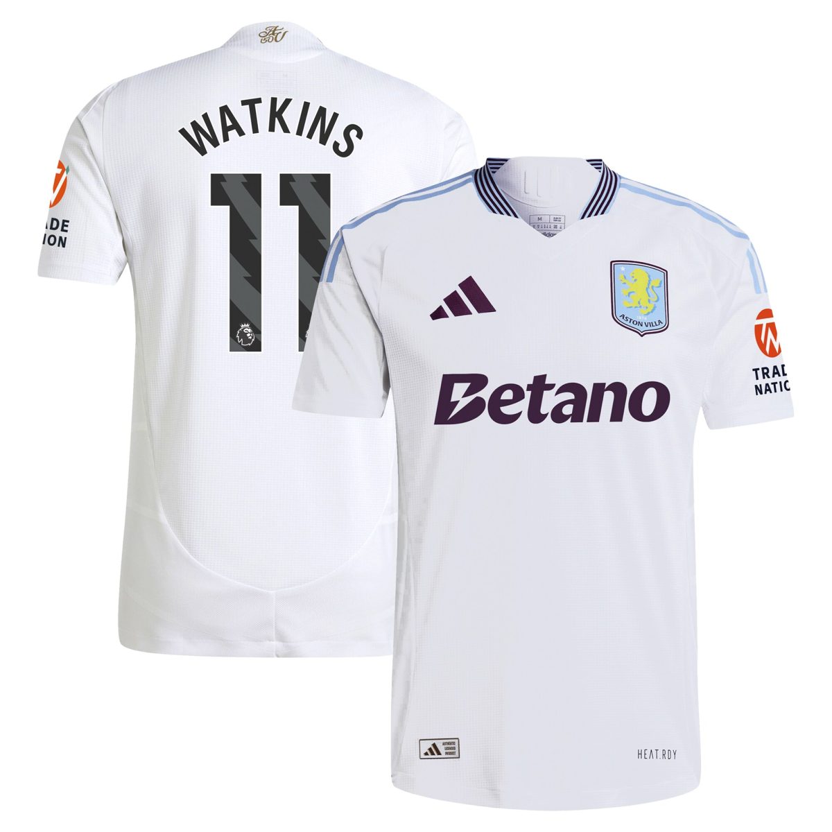 Explore the aston villa adidas away authentic shirt 2024-25 with watkins 11 printing Collection of Aston Villa jerseys. Authentic, high-quality football shirts for every supporter, available worldwide.