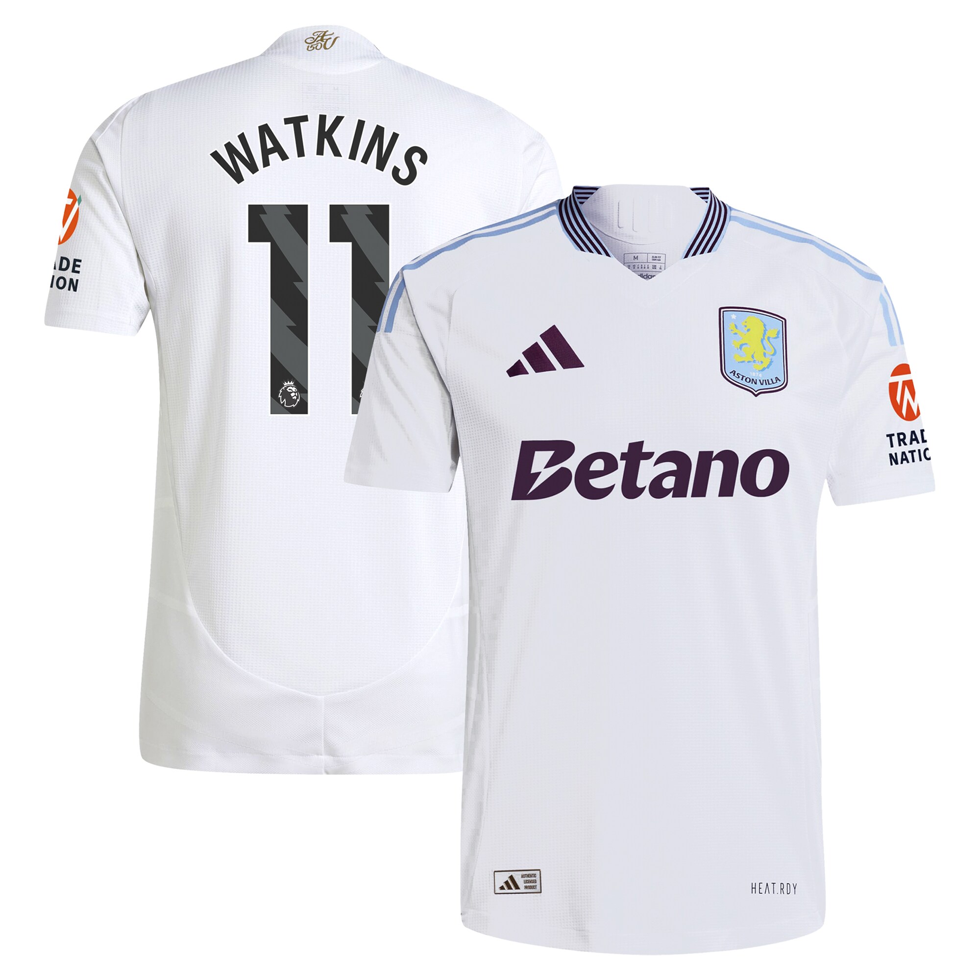 Explore the aston villa adidas away authentic shirt 2024-25 with watkins 11 printing Collection of Aston Villa jerseys. Authentic, high-quality football shirts for every supporter, available worldwide.