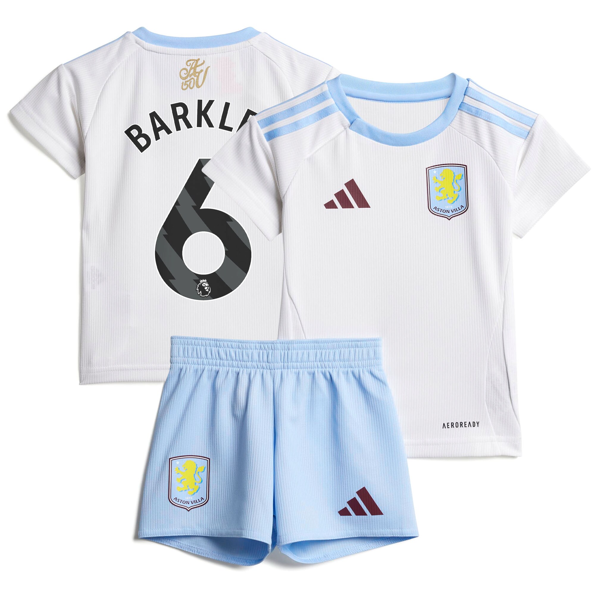 Explore the aston villa adidas away baby kit 2024-25 with barkley 6 printing Collection of Aston Villa jerseys. Authentic, high-quality football shirts for every supporter, available worldwide.
